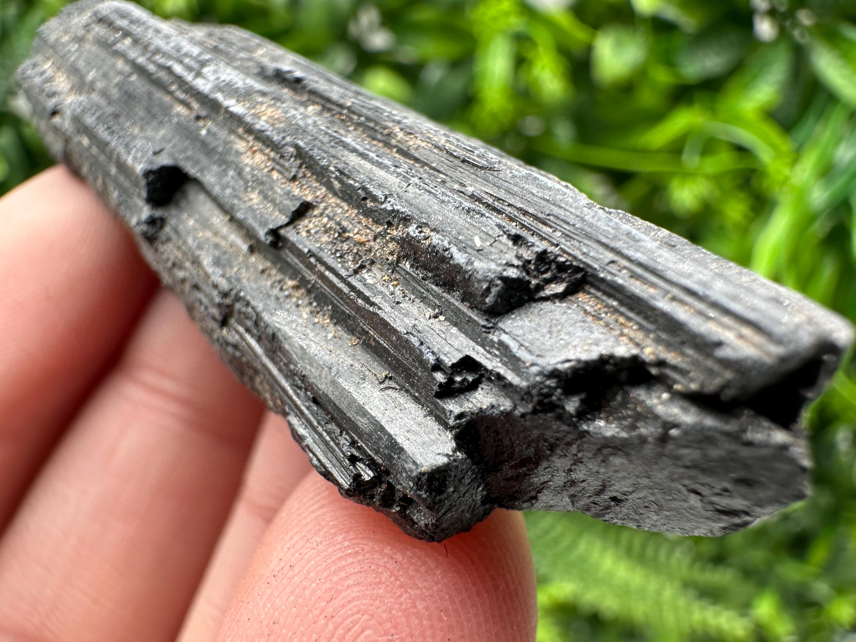 Natural Black Tourmaline Crystal – Raw Protective Stone, Healing Crystal, Grounding Mineral Gift