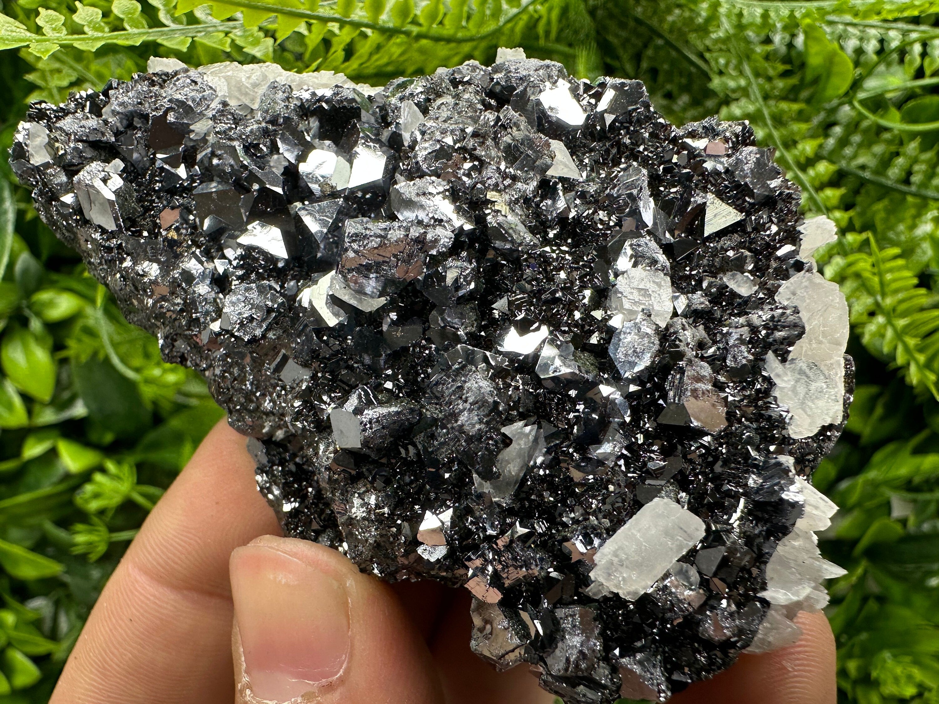 Galena Sphalerite Calcite Cluster: Borieva Mine, Bulgaria