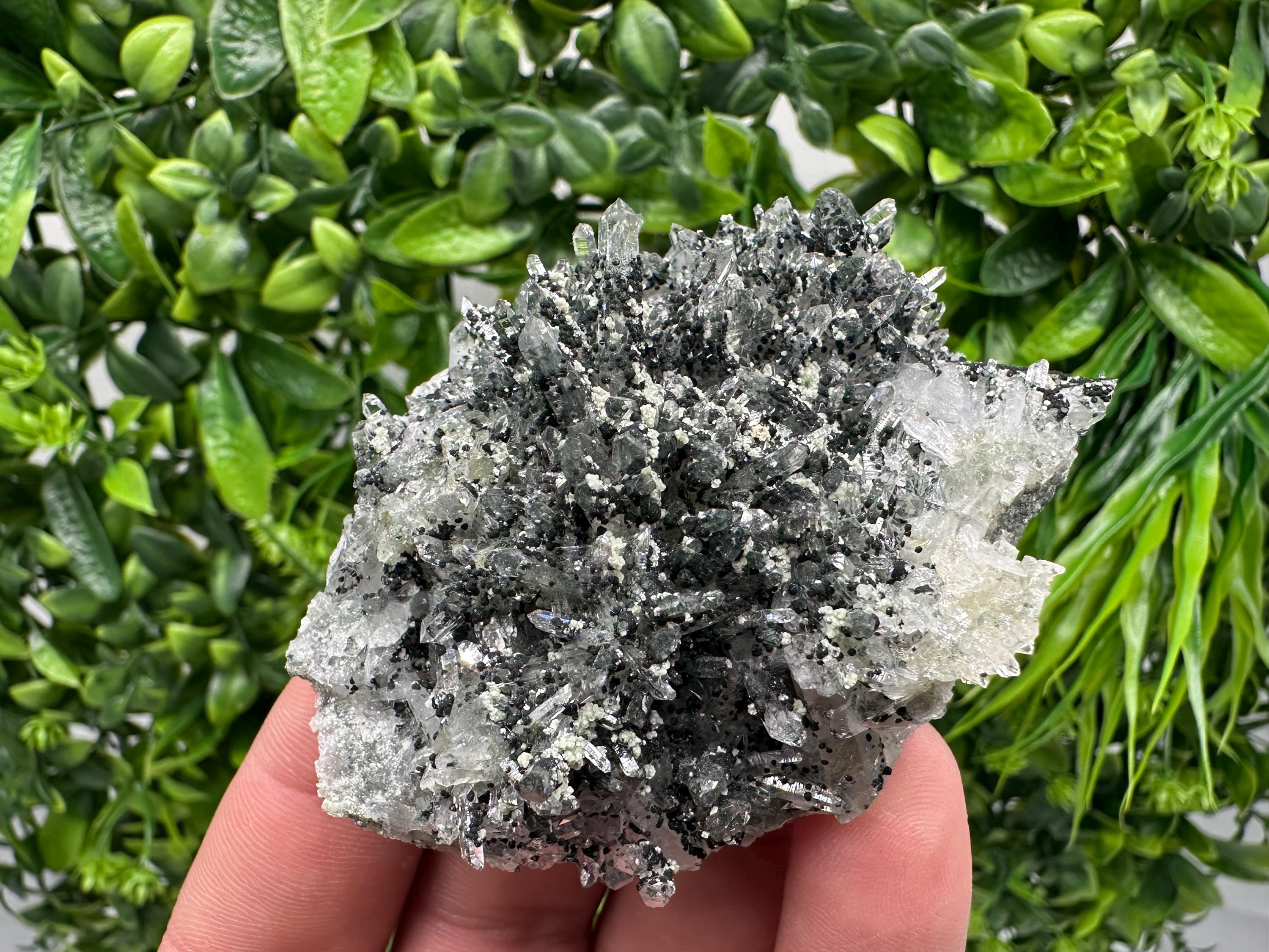 Chlorite Quartz Mineral Specimen, Bulgaria Crystal Decor