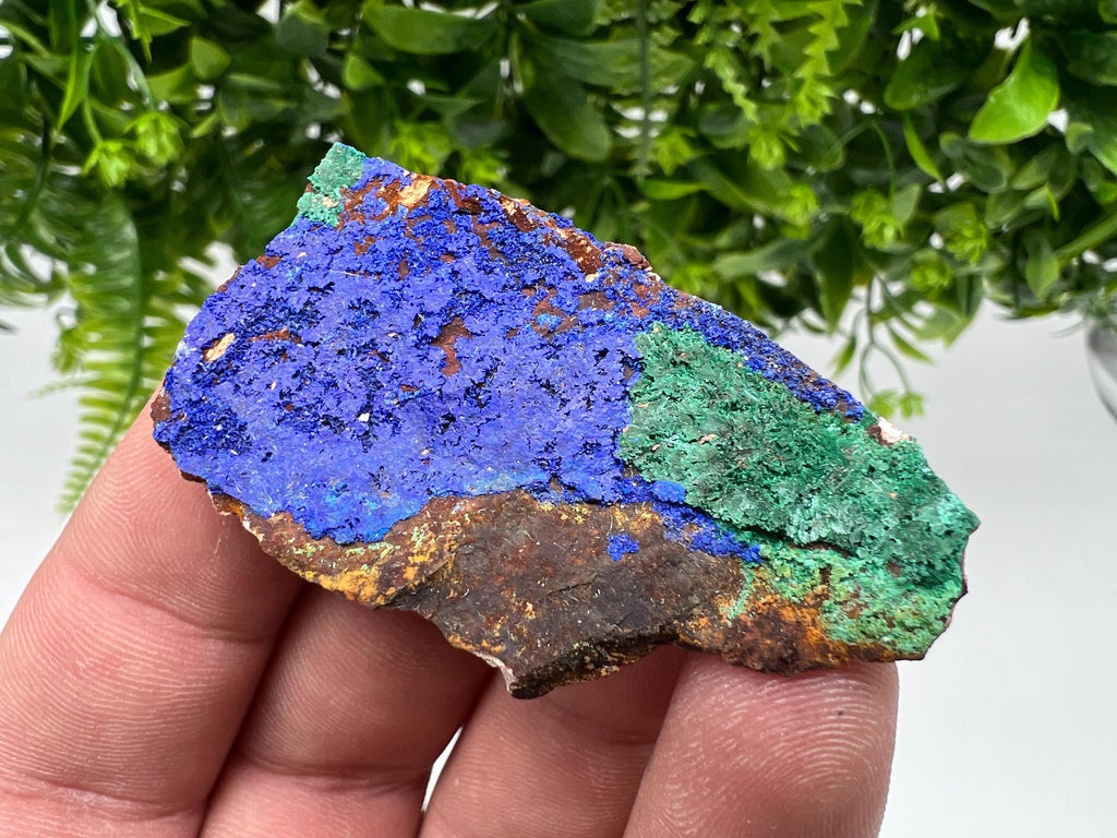 Moroccan Azurite Malachite Specimen, Blue Green Crystal Mineral