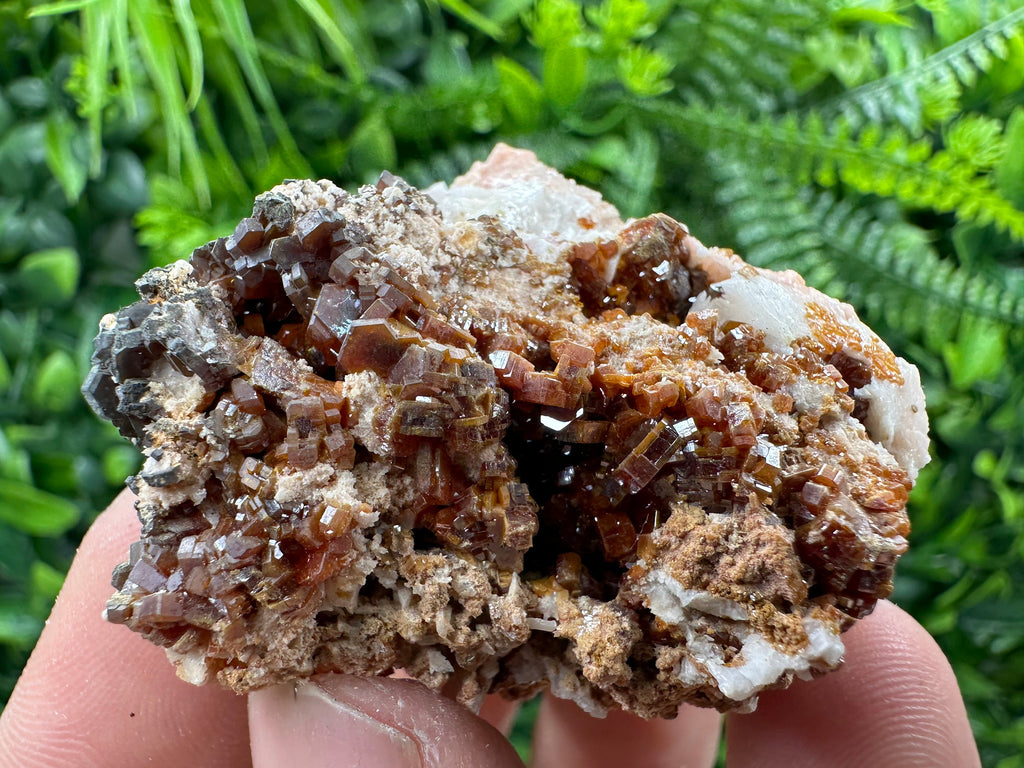 Red Vanadinite Crystal Cluster on Matrix, Morocco Specimen