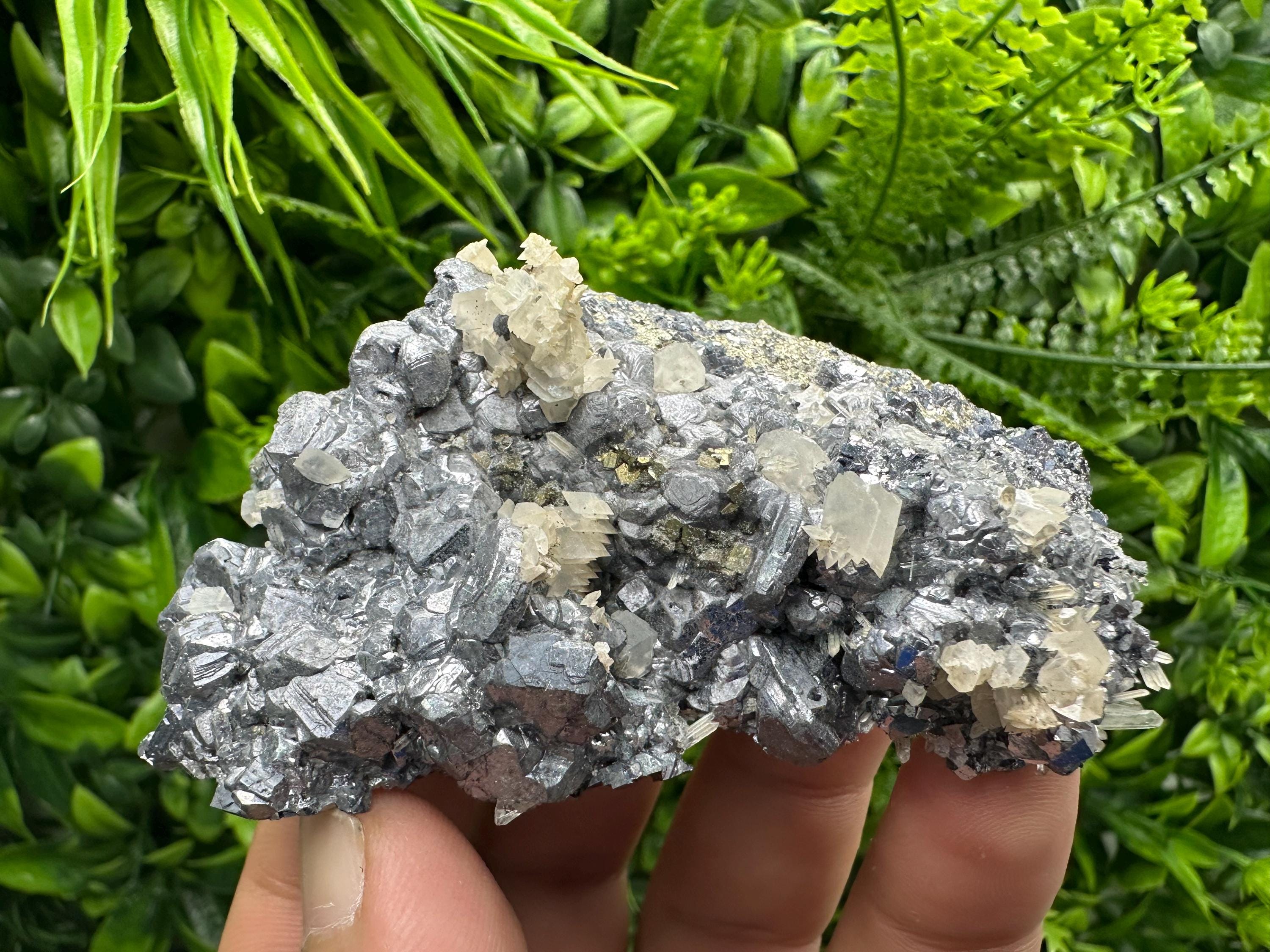 Galena Spinel with Quartz Calcite, Borieva Bulgaria Mineral Specimen