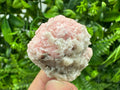 Rhodochrosite on Quartz Crystal, Starnica Mine, Bulgaria