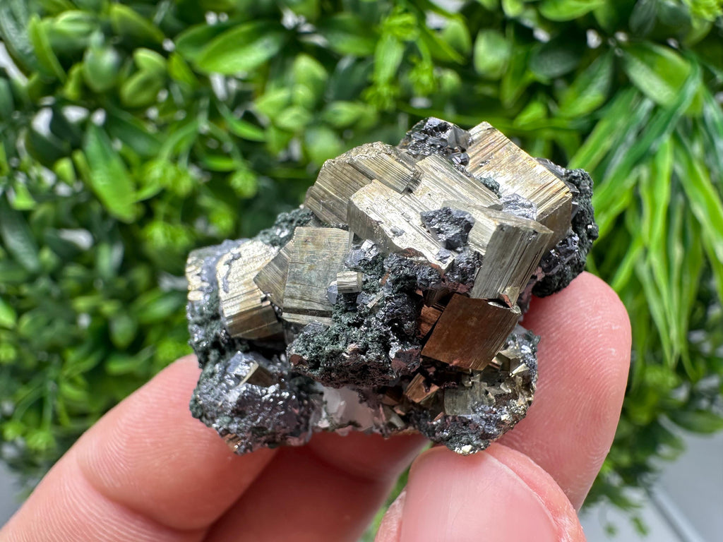 Rainbow Pyrite Siderite Mineral Specimen: Madan Bulgaria Collectible