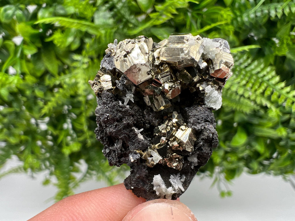 Pyrite on Sphalerite Mineral Specimen, Bulgaria, Home Decor Stone