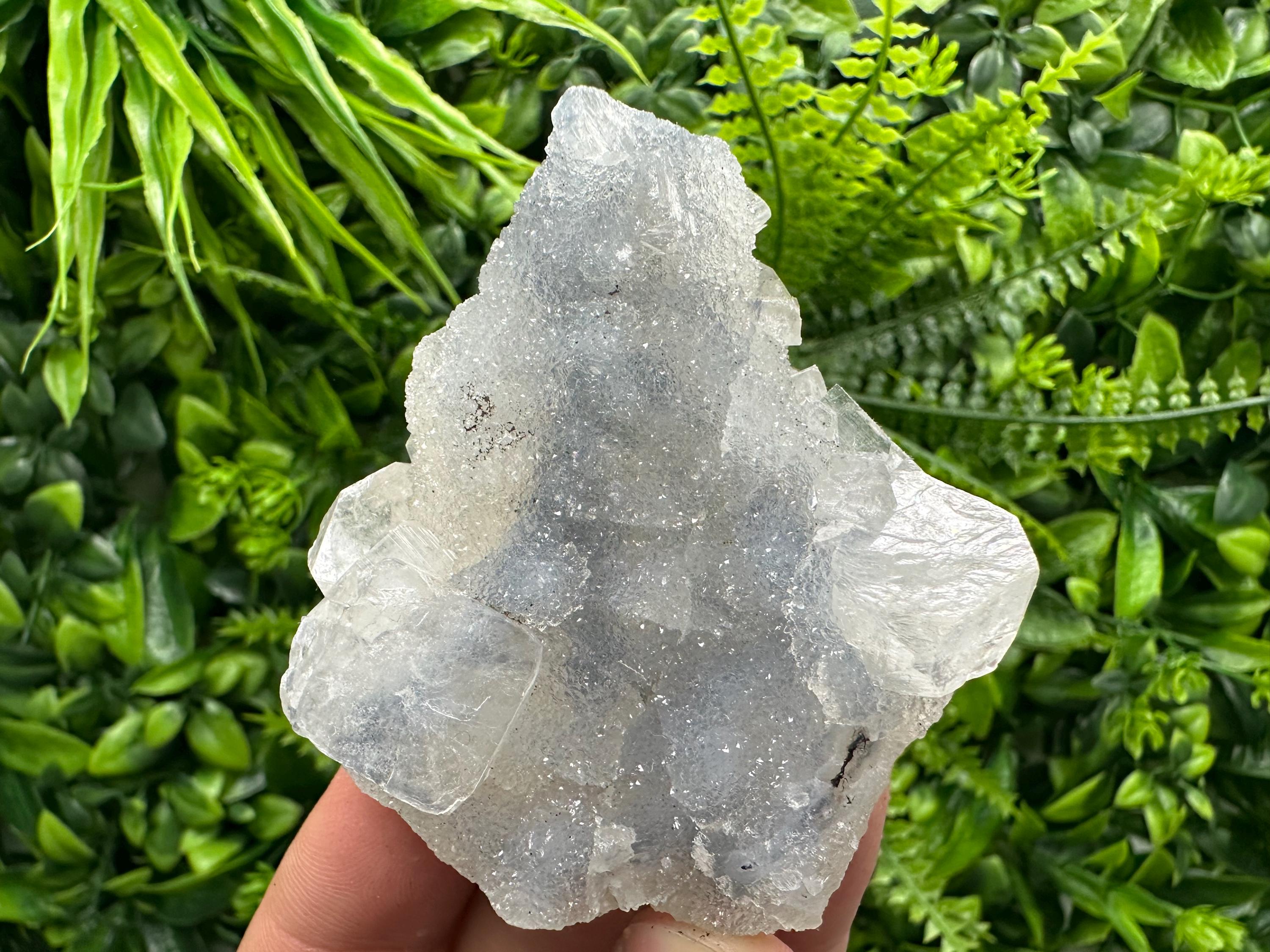 Apophyllite Stilbite on Chalcedony, India Crystal Specimen (6/6/3 cm)