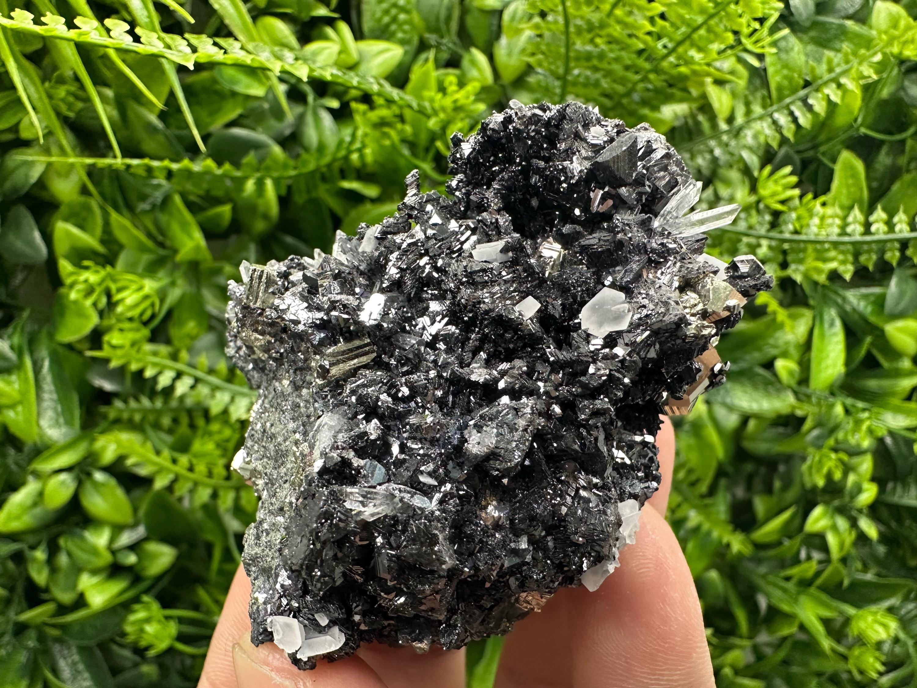 Sphalerite Pyrite Quartz Calcite Crystal Specimen, Borieva Mine, Bulgaria