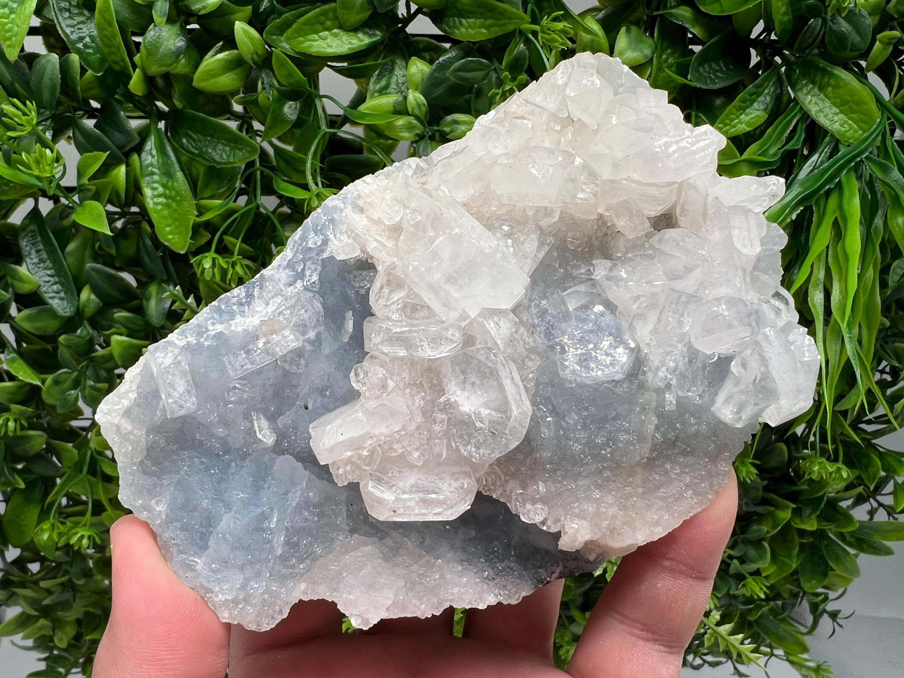 STUNNING Transparent Apophyllite on Chalcedony,natural, collection minerals specimen,India Minerals,Crystal, Stone Mineral Specimens India