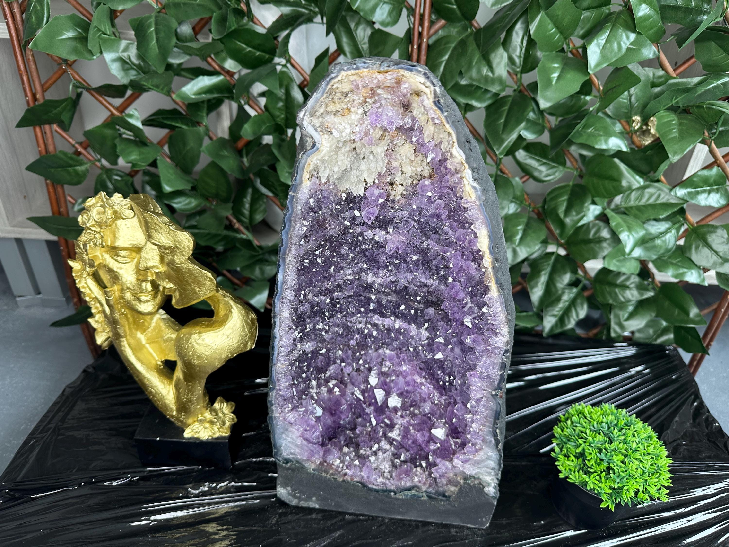 Large Amethyst Geode, Brazil Mineral Specimen, Purple Quartz