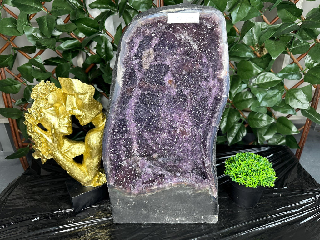 Large Amethyst Geode, Brazil Mineral Specimen, Purple Quartz