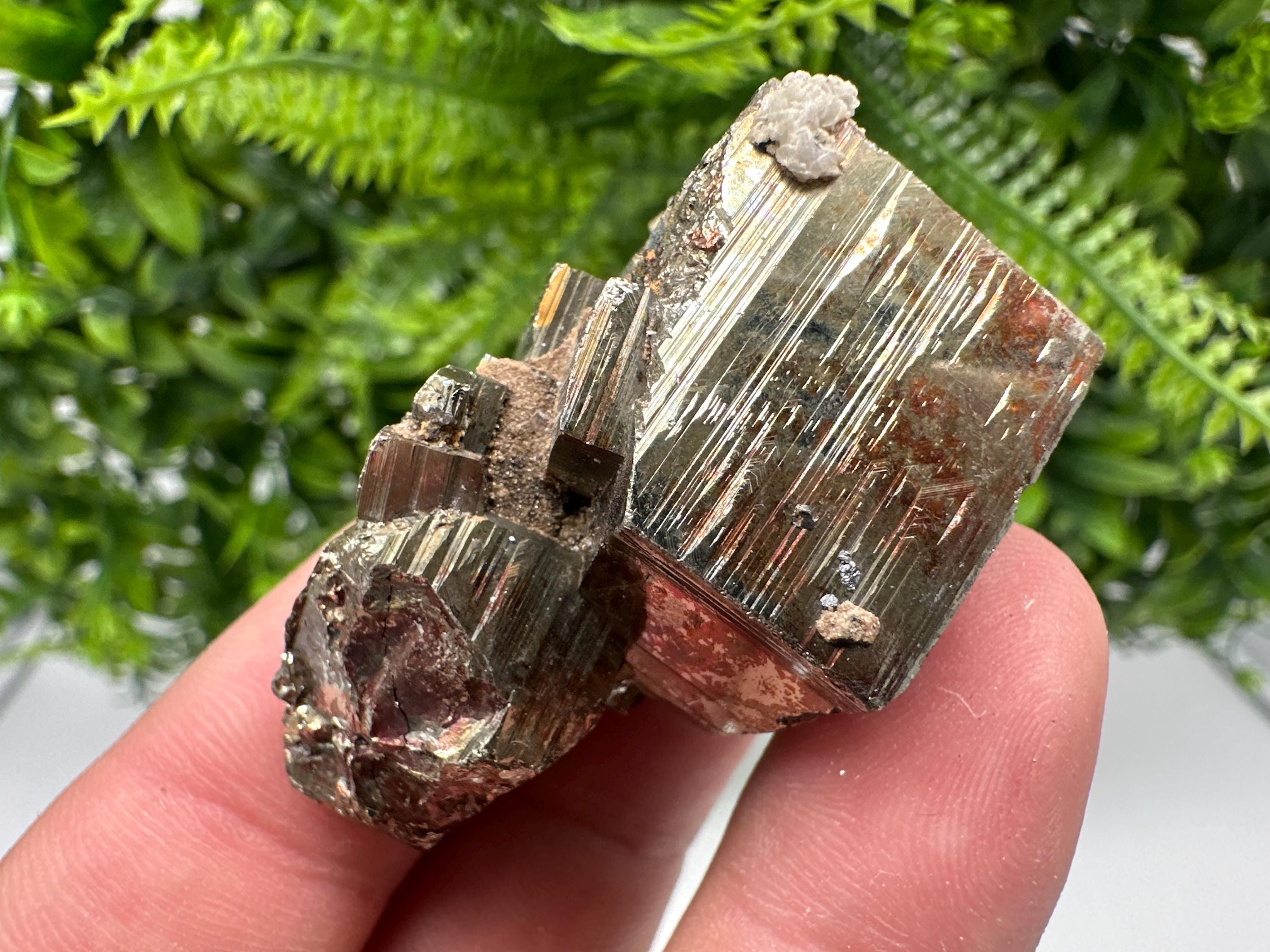 Wonderful Rainbow Pyrite whit Calcite,natural minerals souvenir Crystal,collection stone,rare minerals,home decor,Borieva Bulgaria