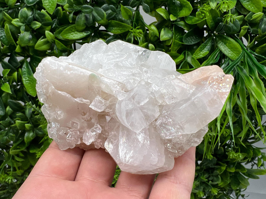 Apophyllite Stilbite on Chalcedony, India Crystal Mineral Specimen
