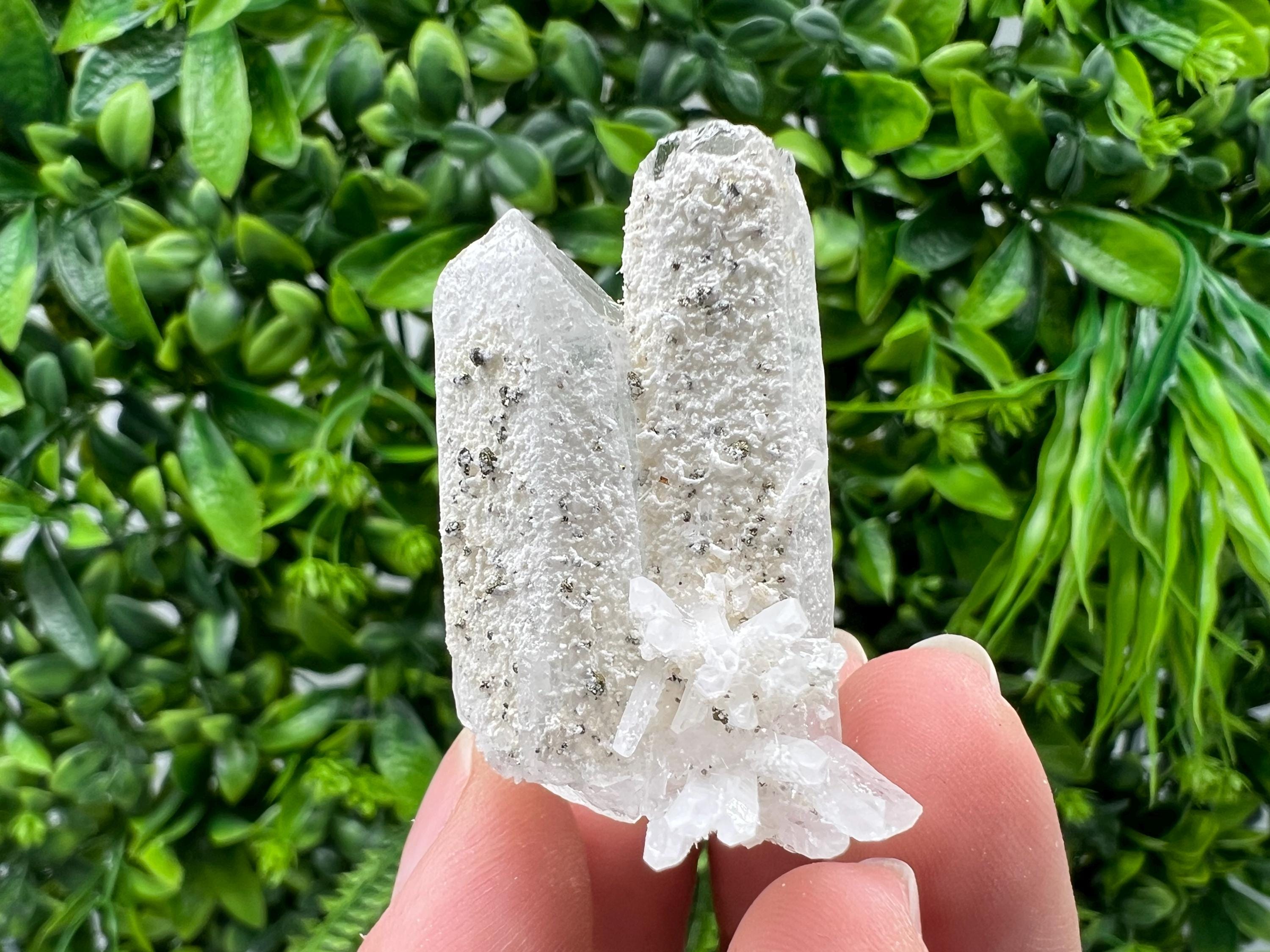 Wonderful Transparent Quartz with Pyrite, from Krushev Dol Mine, Bulgaria, natural minerals, collection crystal, home decor stone, gift, quartz cls