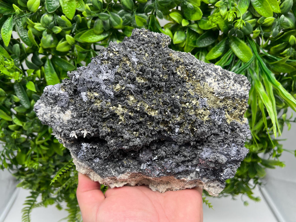 Large Galena Sphalerite Chalcopyrite Quartz Mineral Specimen