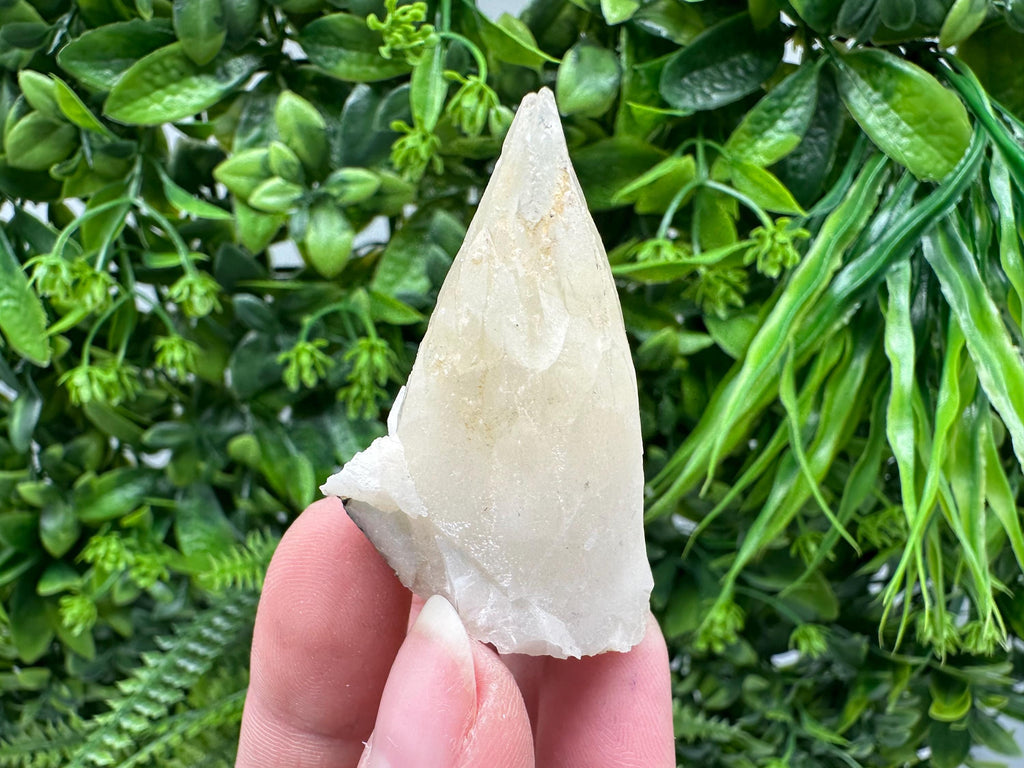 Calcite on Green Quartz: Laki Bulgaria Healing Crystal
