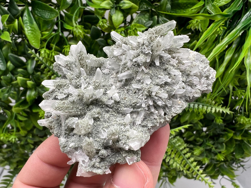 Green Quartz Specimen: Chlorite and Sphalerite Inclusions, Madan Bulgaria