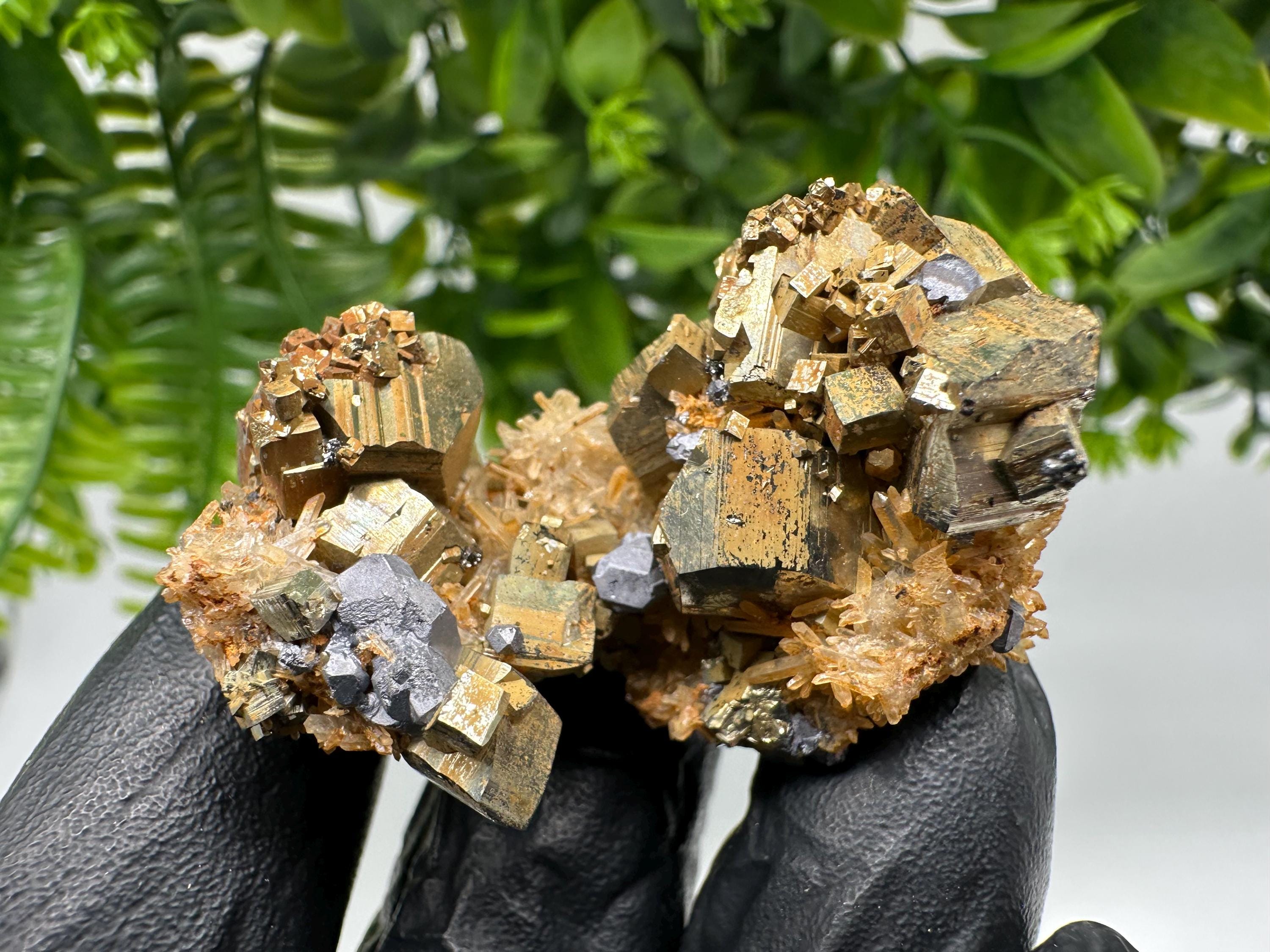 Quartz with Pyrite,Galena,iron oxide Specimen: Borieva Mine Crystal Decor