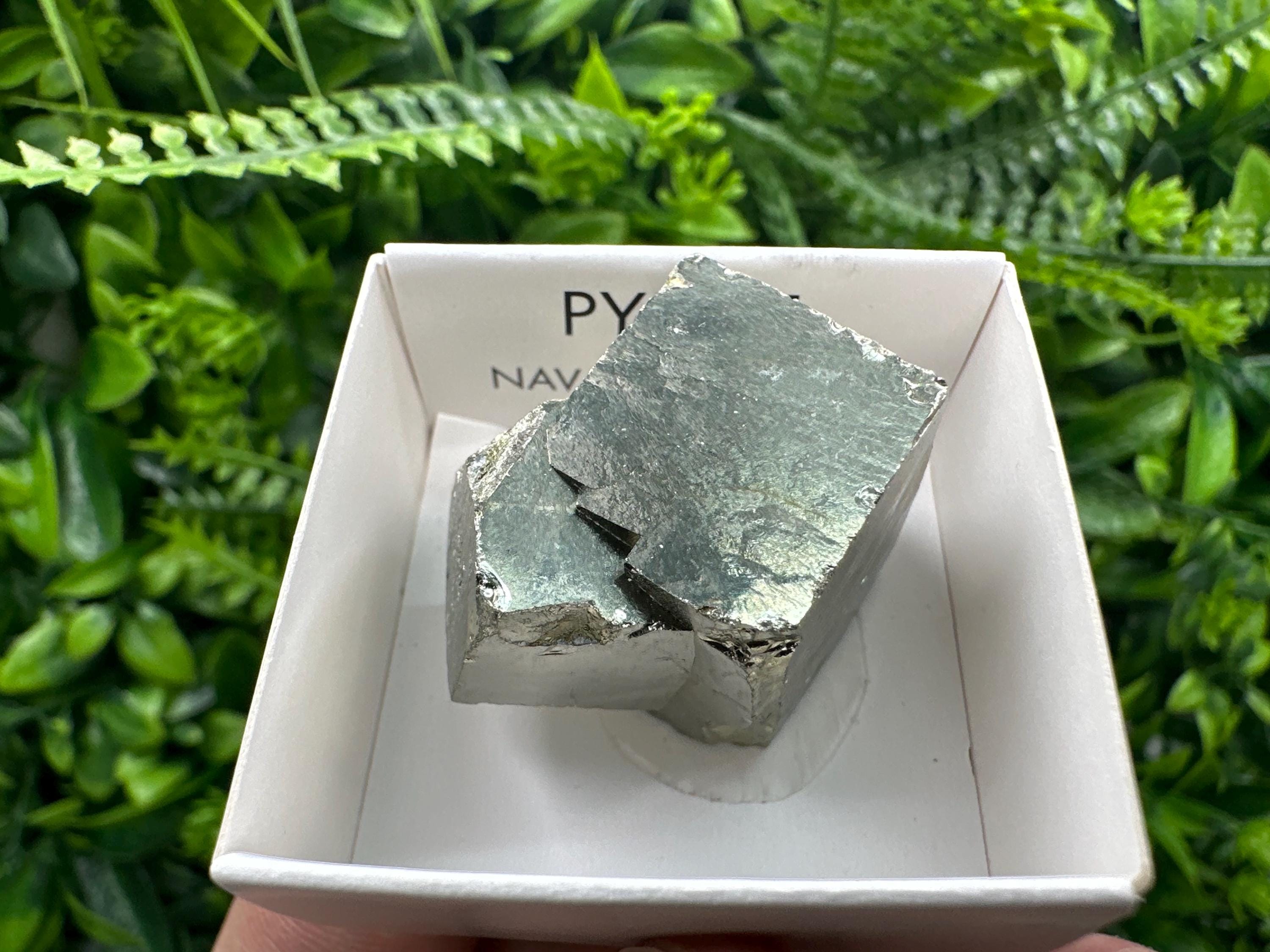 Large Pyrite Cube, Navajun Spain, Shiny Mineral Specimen