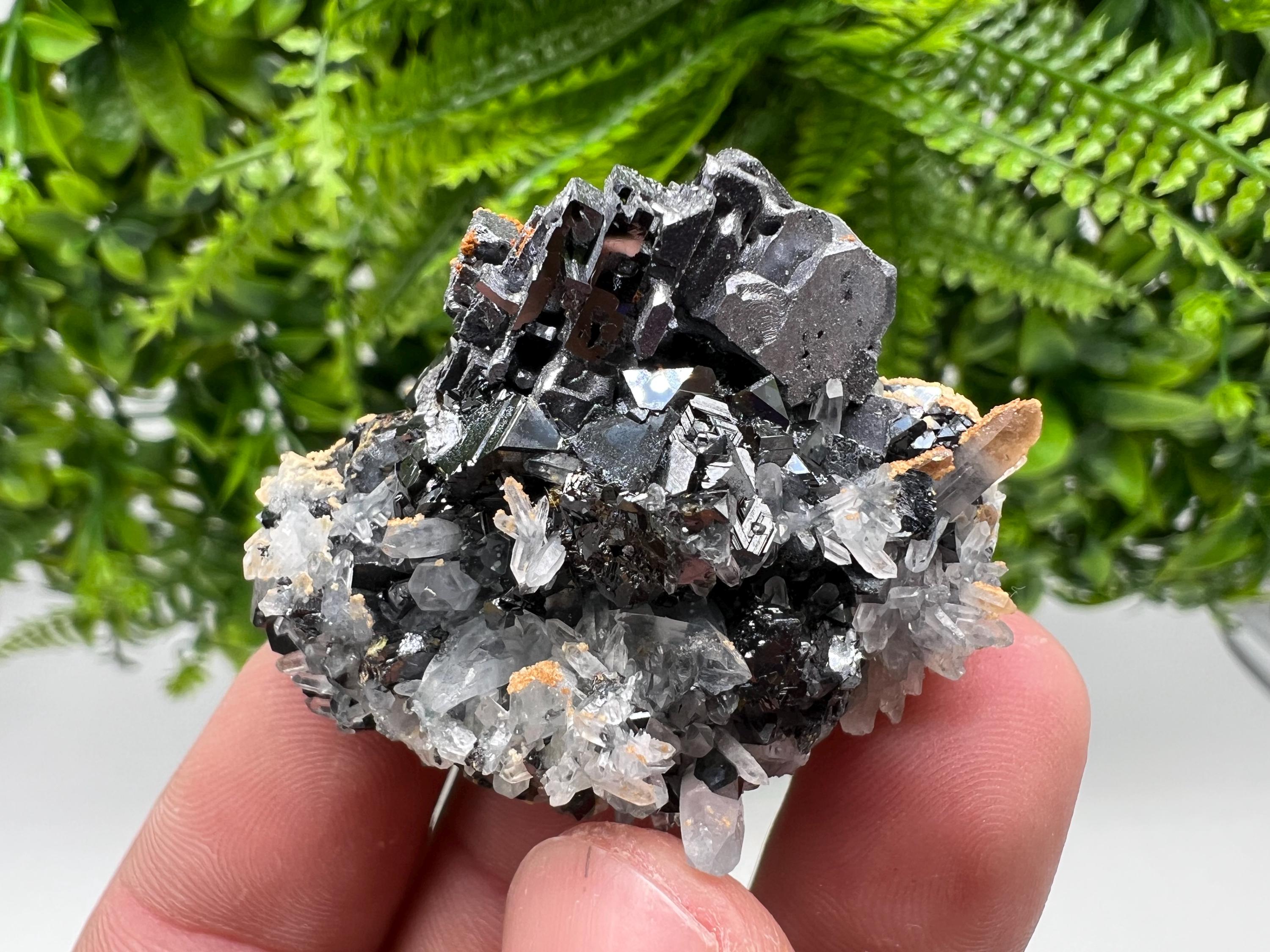 Galena Cluster with Siderite and Quartz, Bulgaria Mineral Specimen