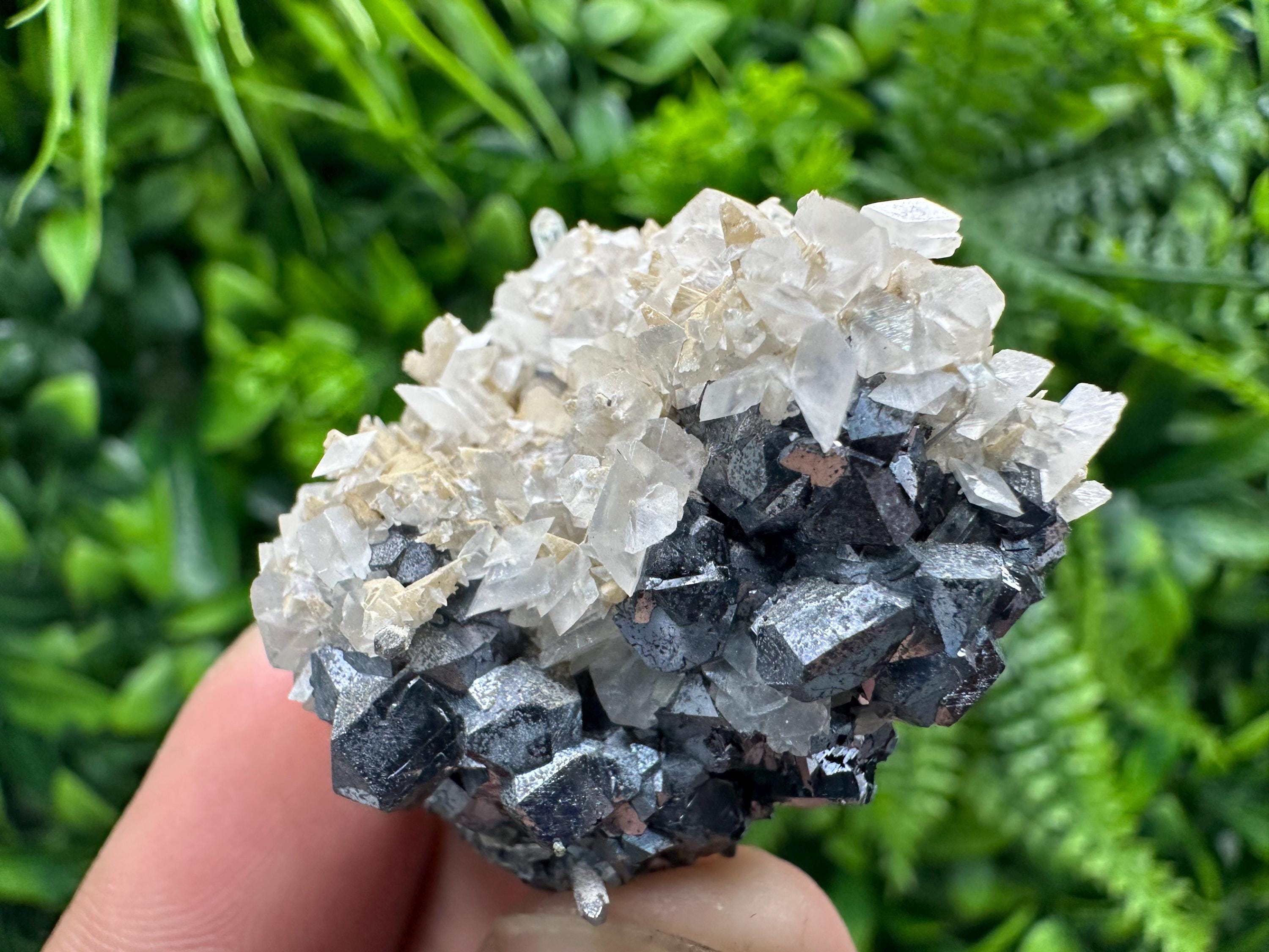 Galena Spinel with Quartz and Calcite, Borieva Mine Mineral Specimen