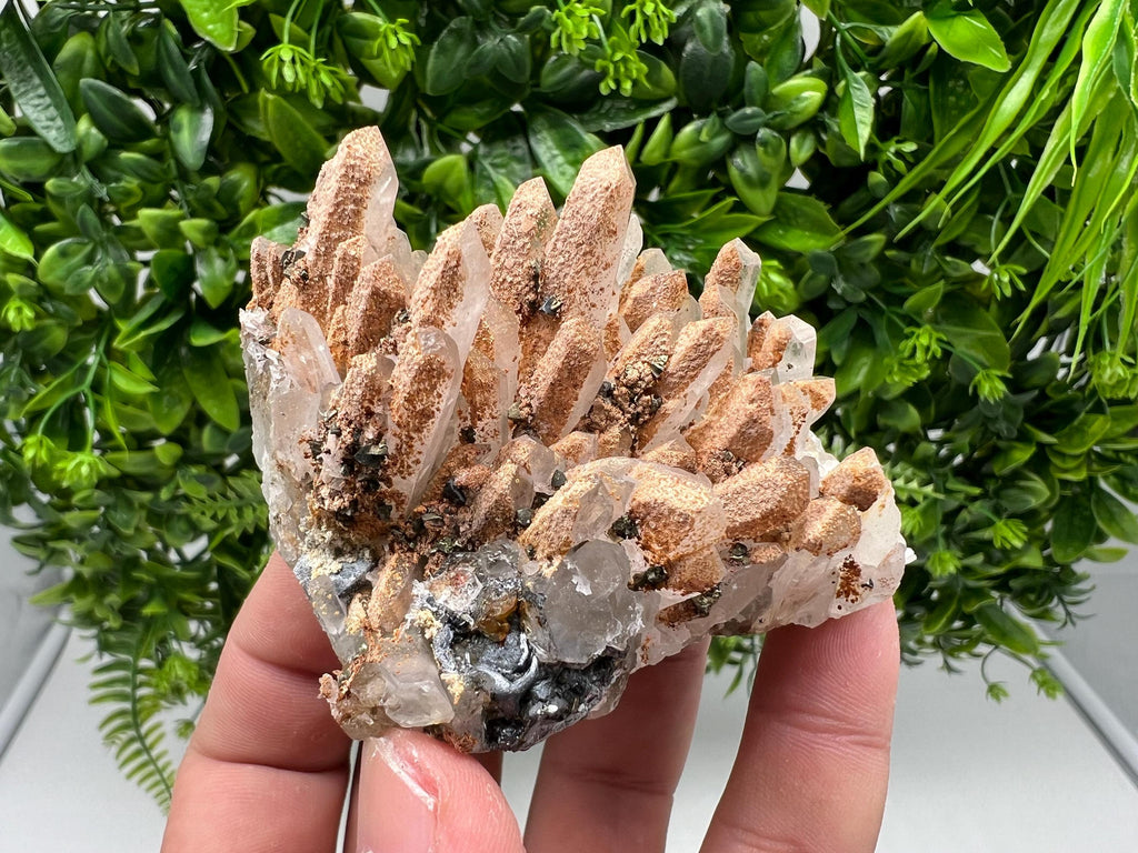 Stunning Quartz covered with iron oxide limonite natural minerals souvenir crystal home decor stone collection minerals September 9th Mine