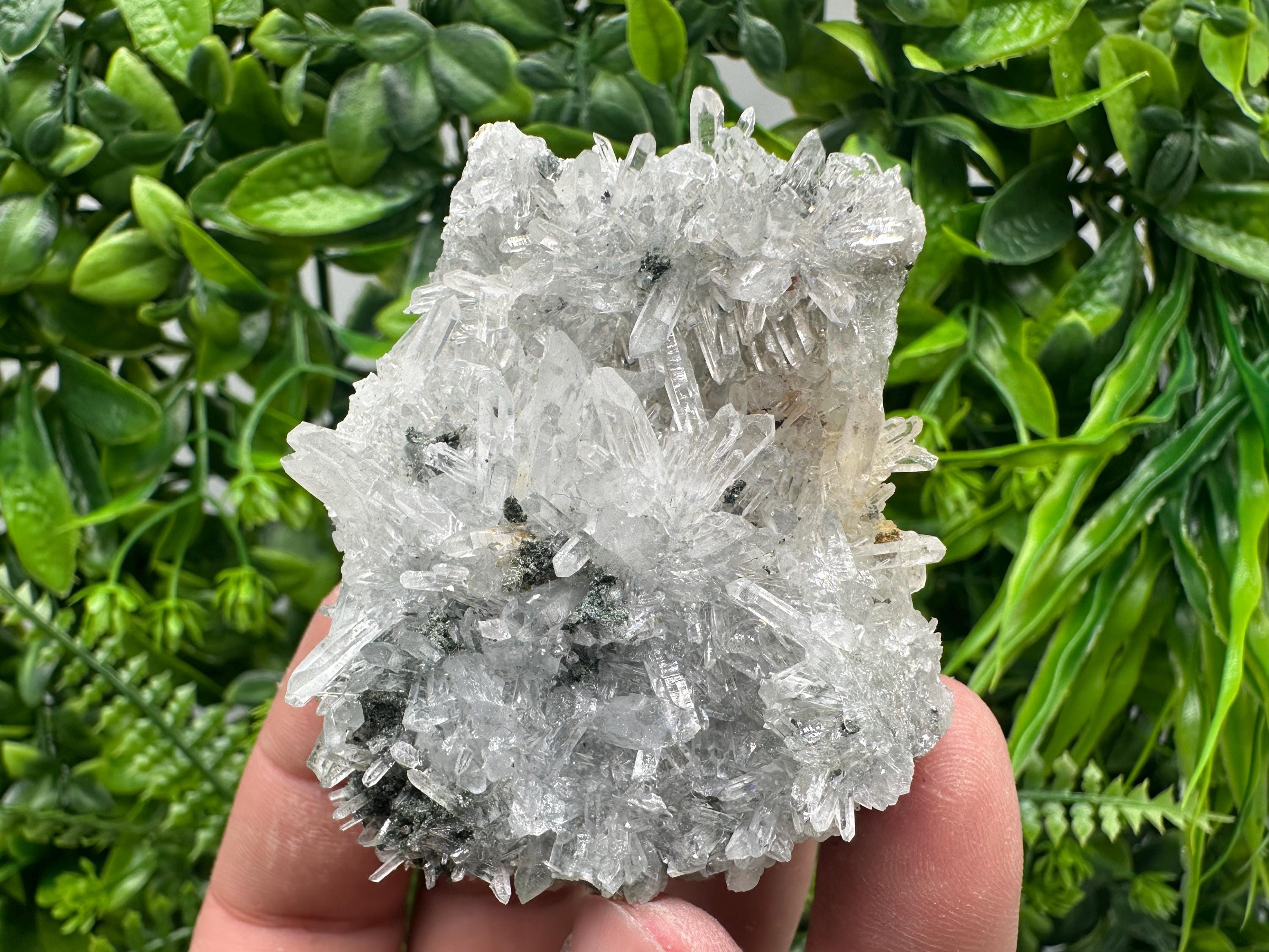 Transparent Quartz on Chlorite Matrix, Bulgarian Mineral Specimen
