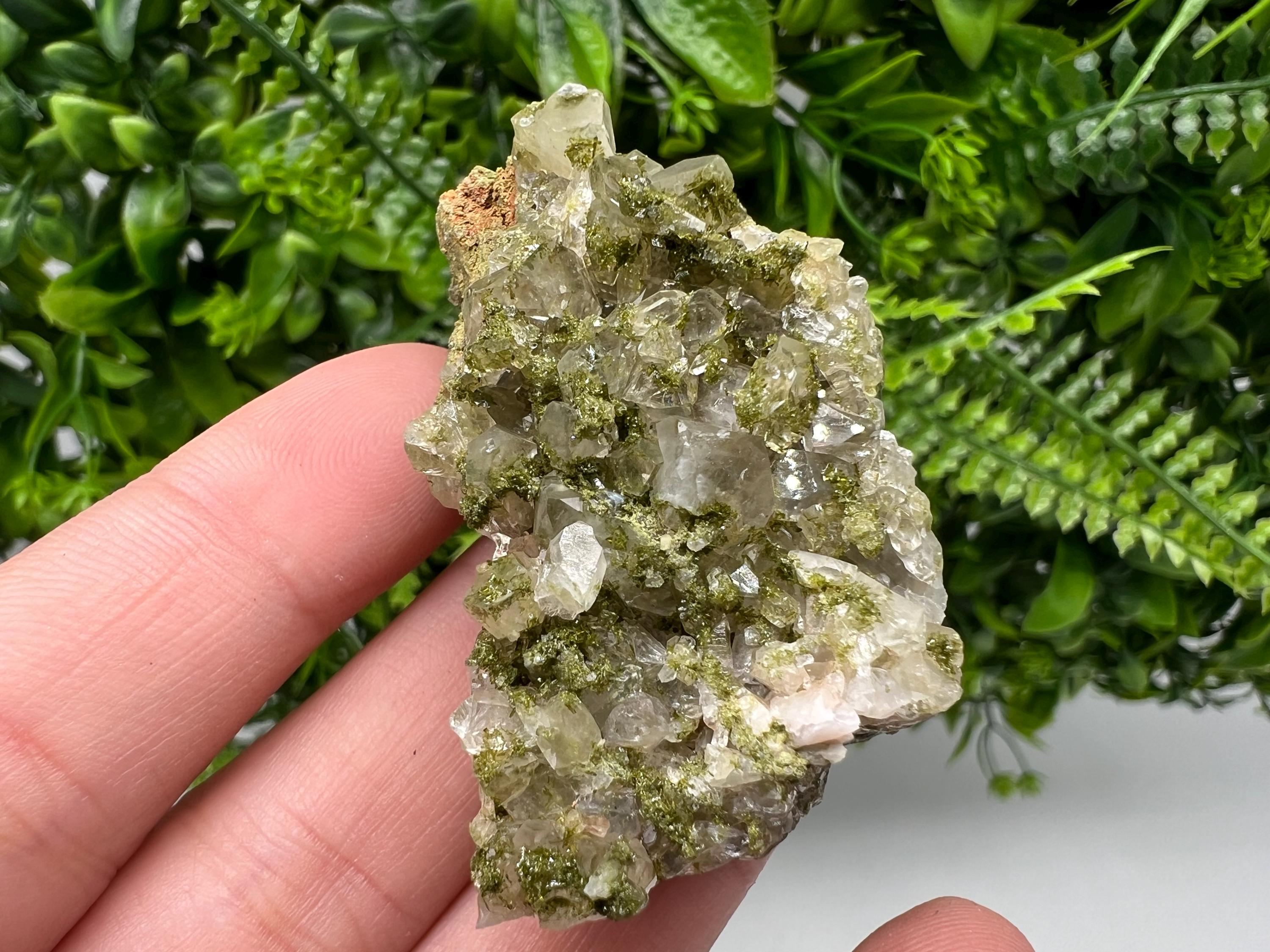 Rainbow Epidote with Quartz Mineral Specimen, Hakkari Turkey