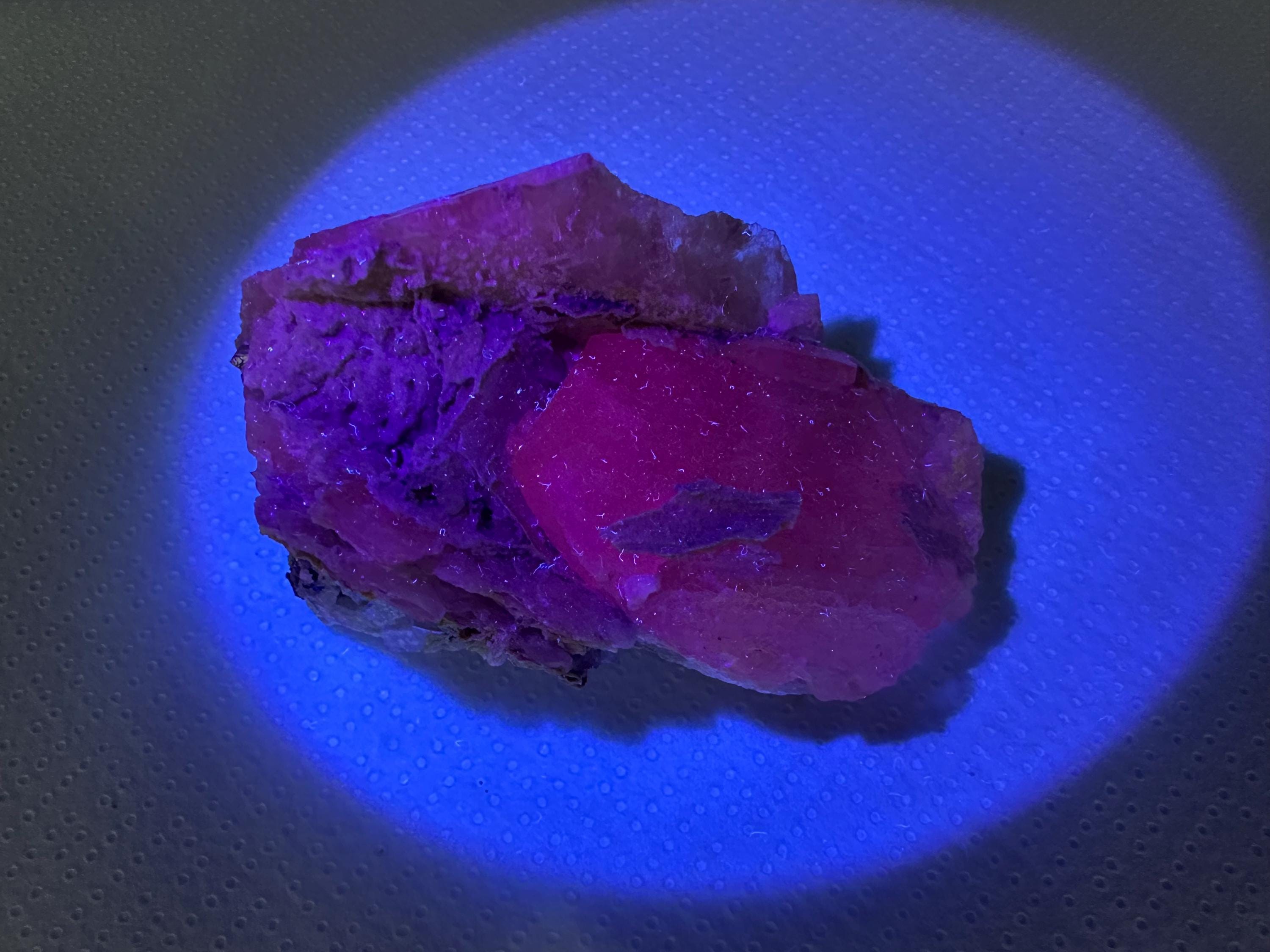 UV Reactive Mangano Calcite, Borieva Mine Bulgaria, Mineral Specimen