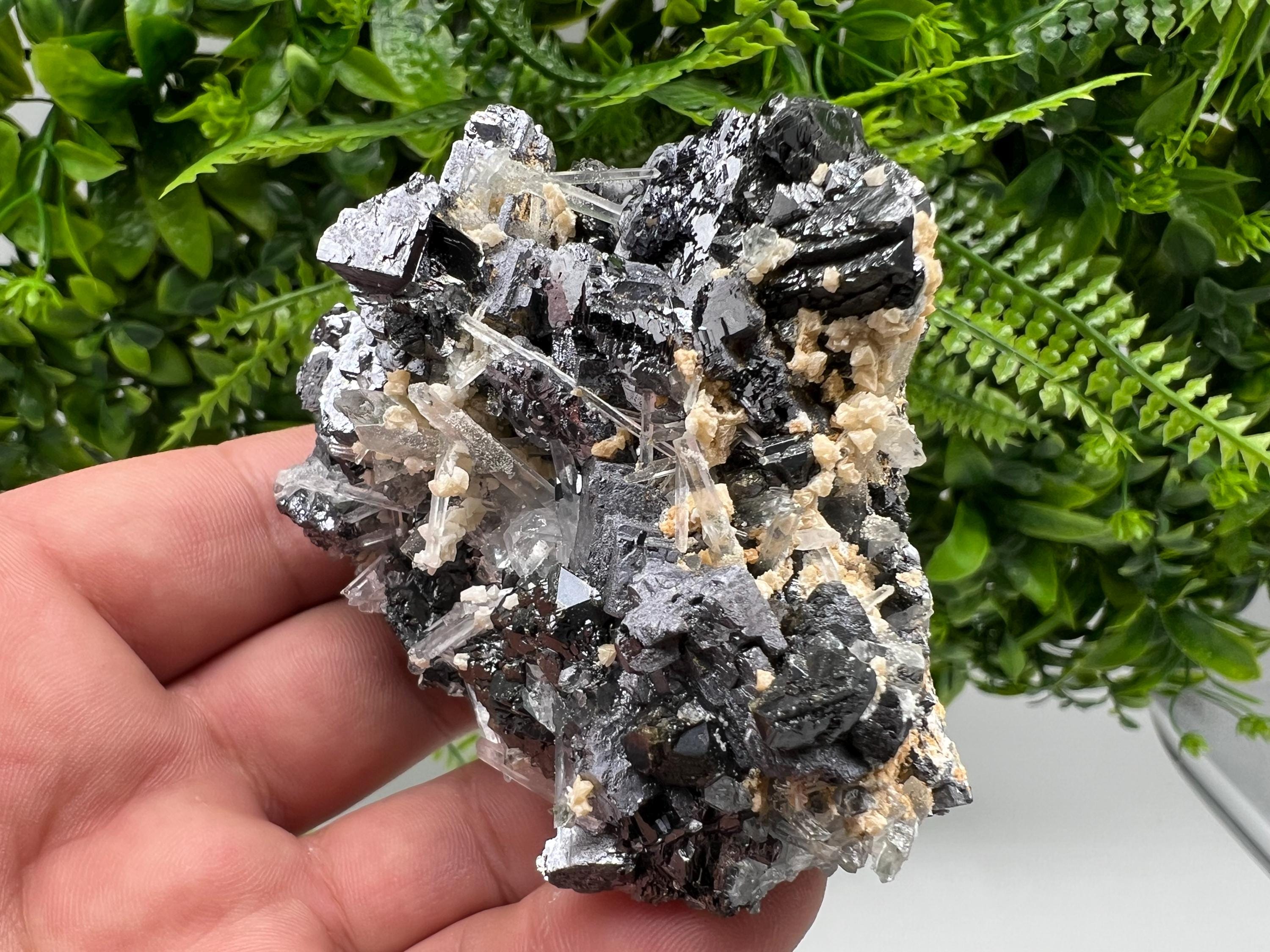 Galena Sphalerite Quartz Mineral Specimen, Krushev dol Mine, Bulgaria