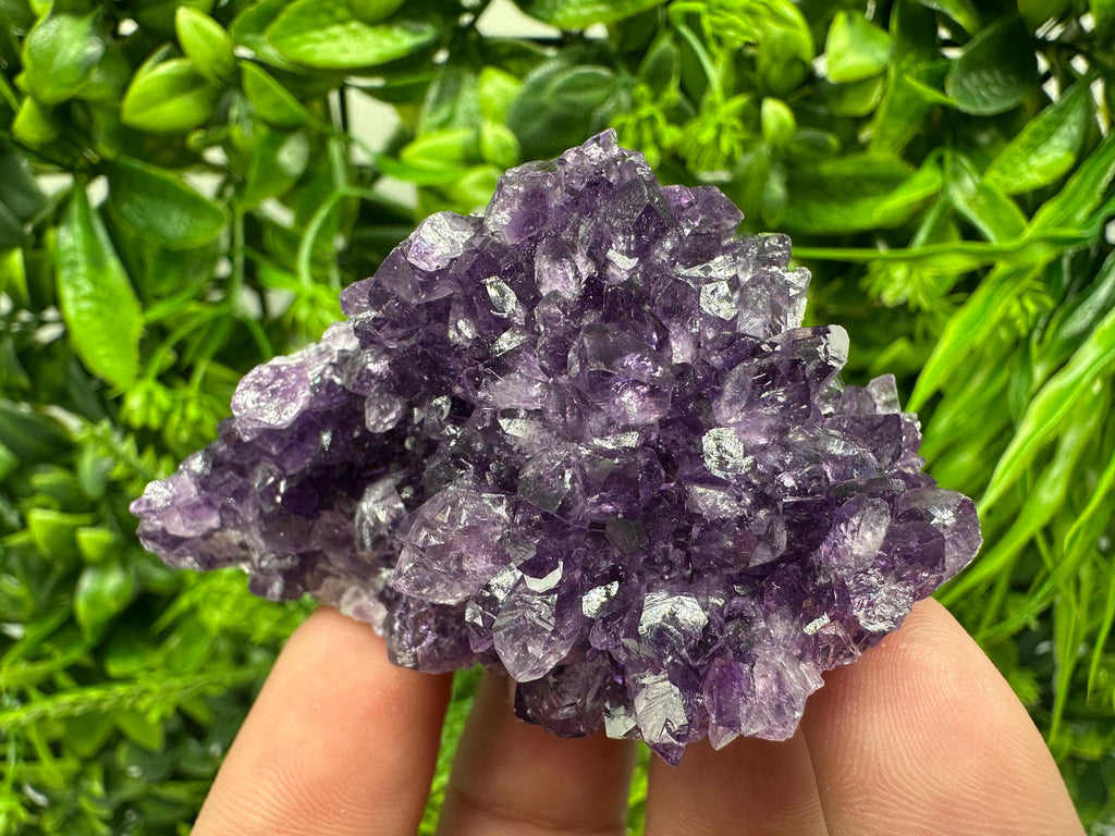 Natural Purple Amethyst Cluster from Uruguay: Home Decor Crystal