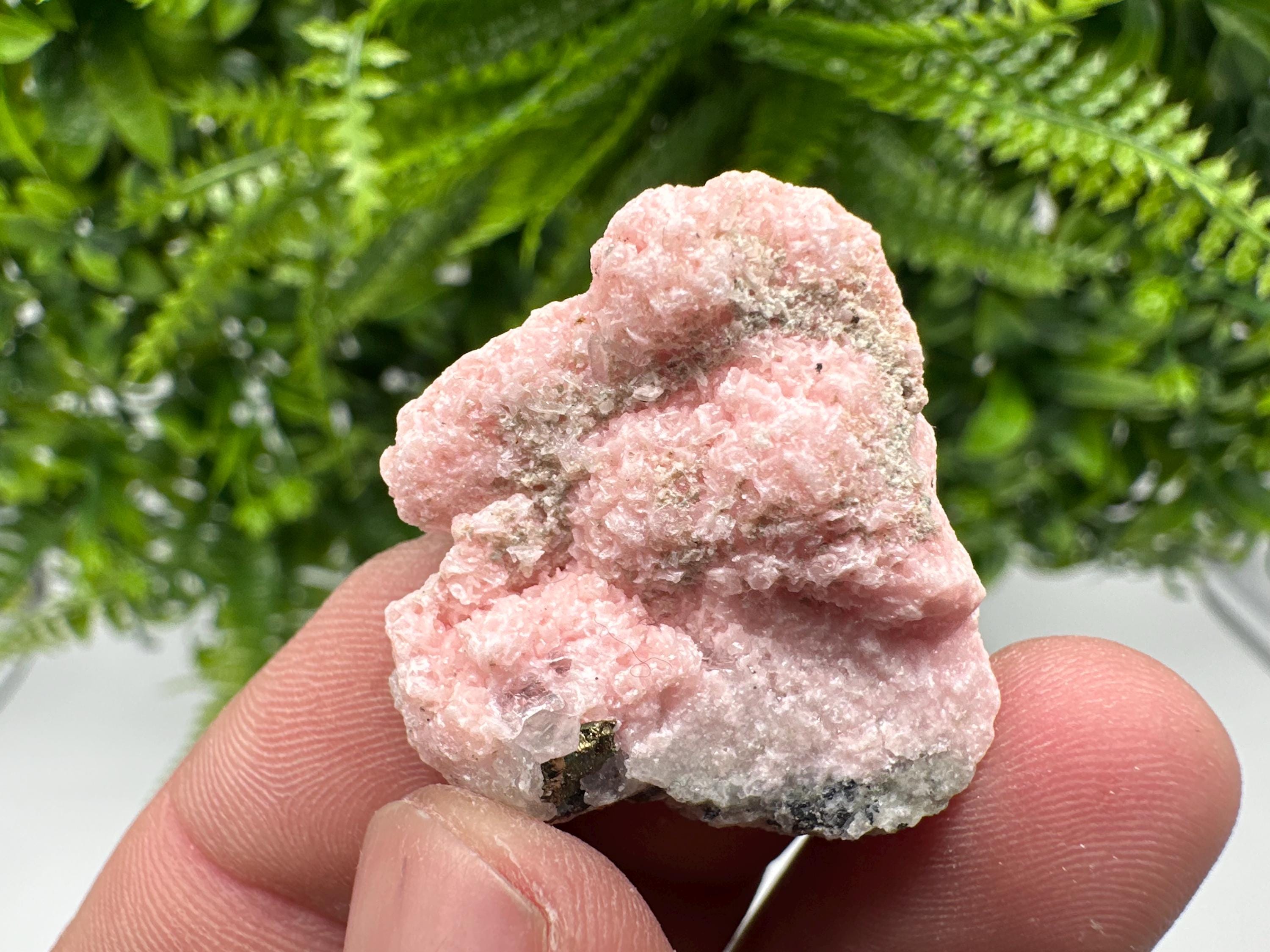 Rhodochrosite on Quartz, Starnica Mine, Bulgaria Mineral Specimen