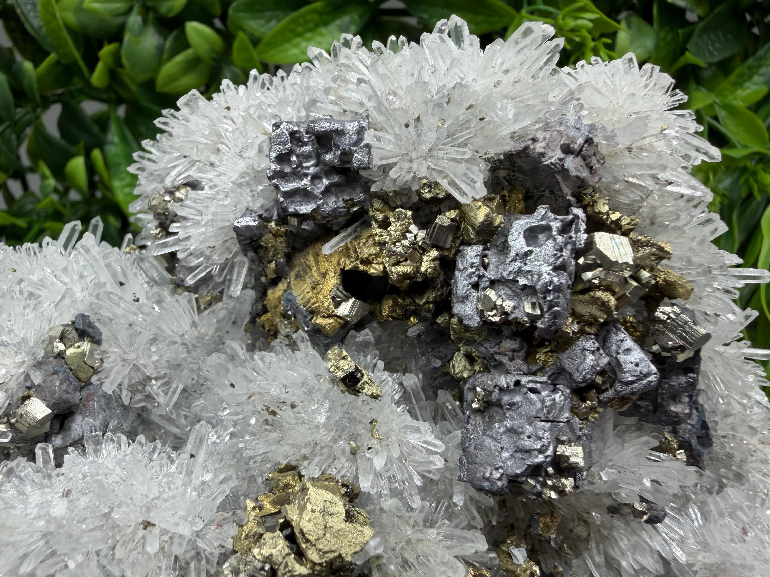 Sphalerite Chalcopyrite Galena on Quartz, 9th September Mine Mineral Specimen
