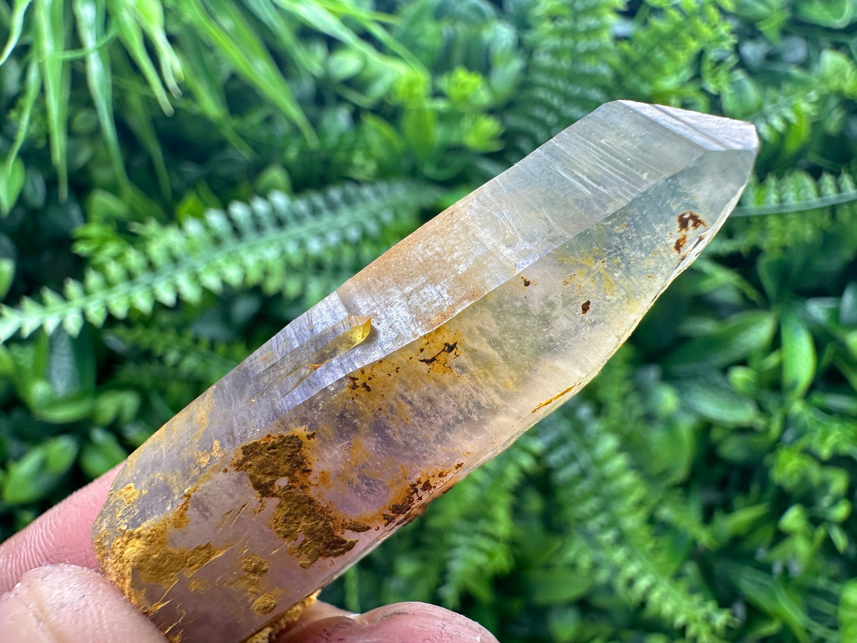 Phantom Amethyst Crystal with Cerusite, Bulgaria Mineral Specimen