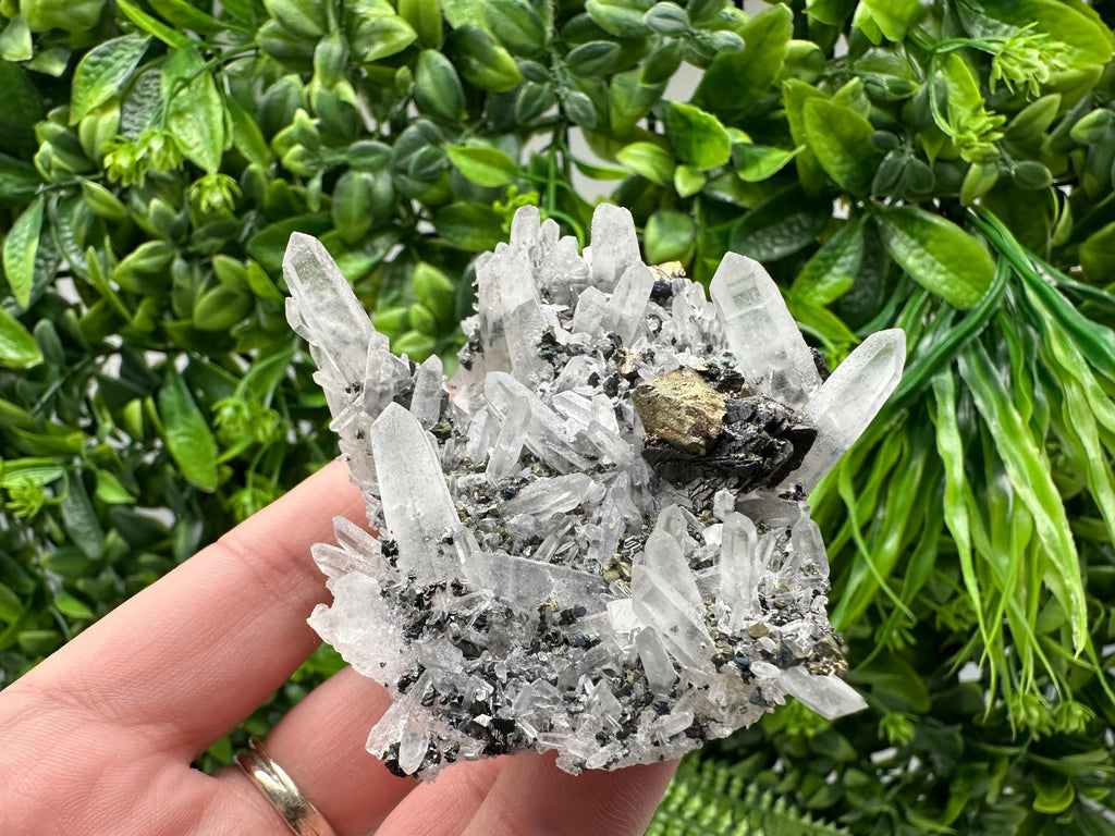 Wonderful Sphalerite Chalcopyrite on  Quartz whit Galena feom 9 th September mine,Bulgaria,natural,collection mineral specimen,gift