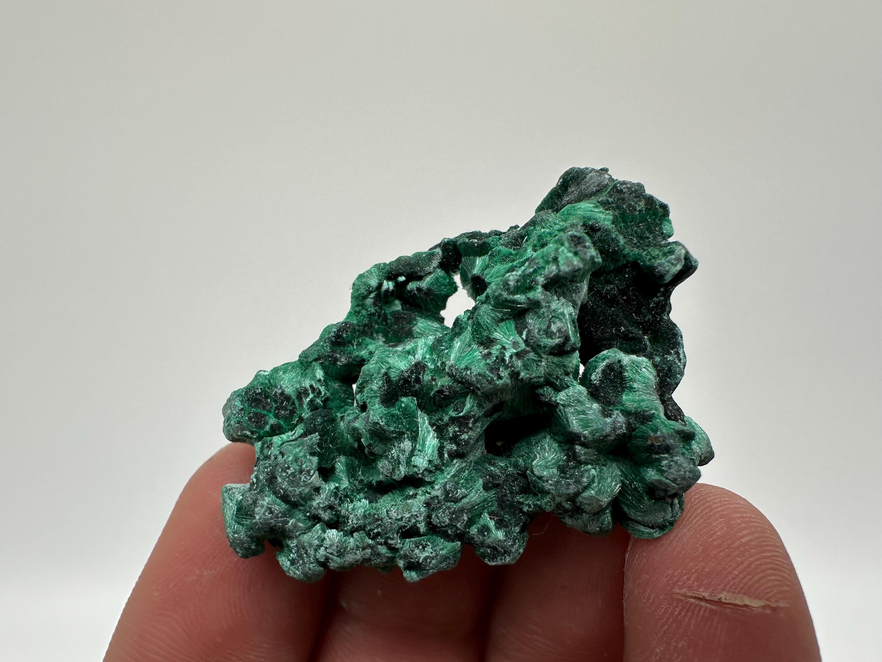 Polished Green Malachite Crystal, Congo Mineral Specimen