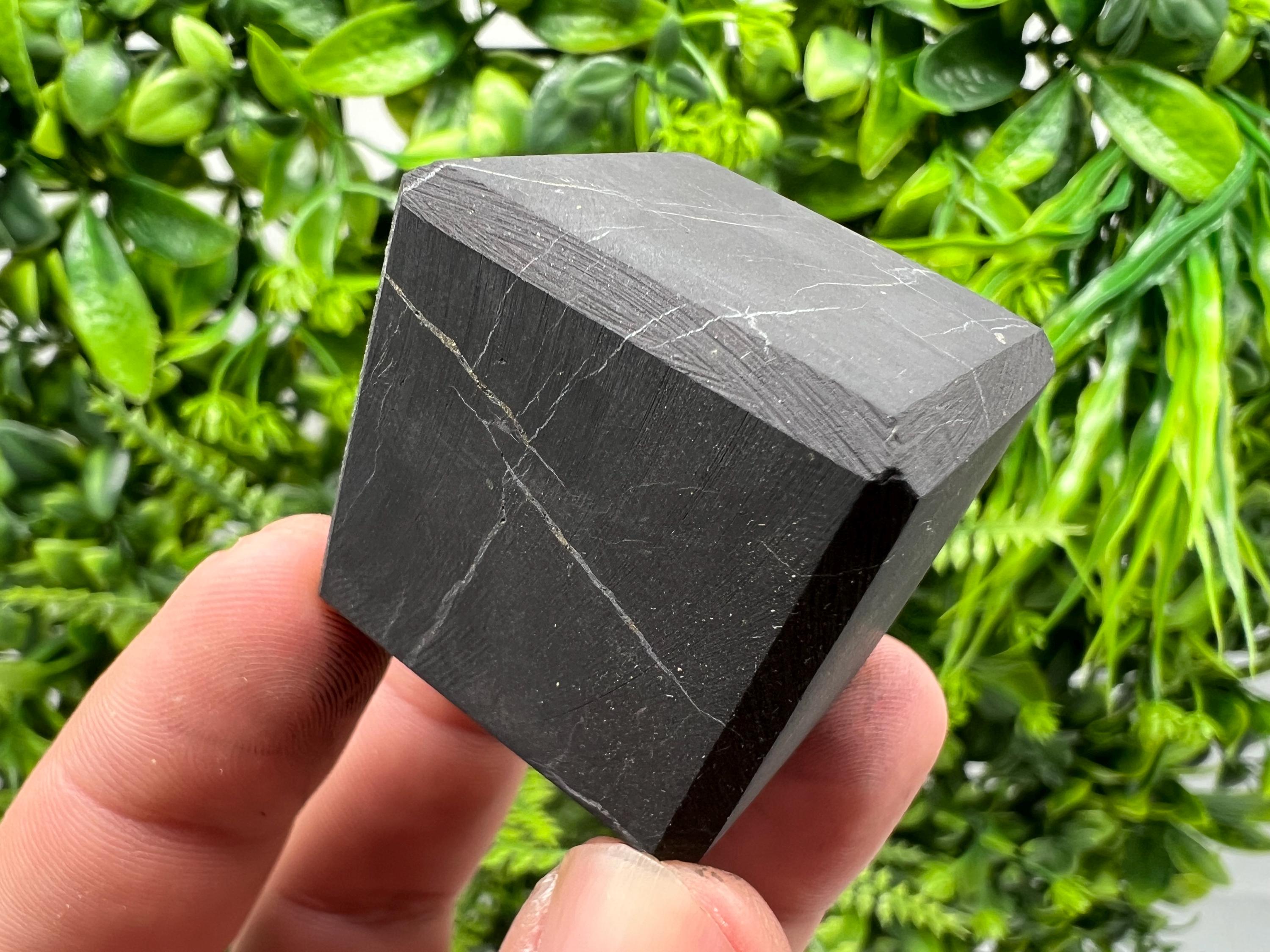 Shungite Crystal Cube (3cm): EMF & 5G Protection, Healing Stone