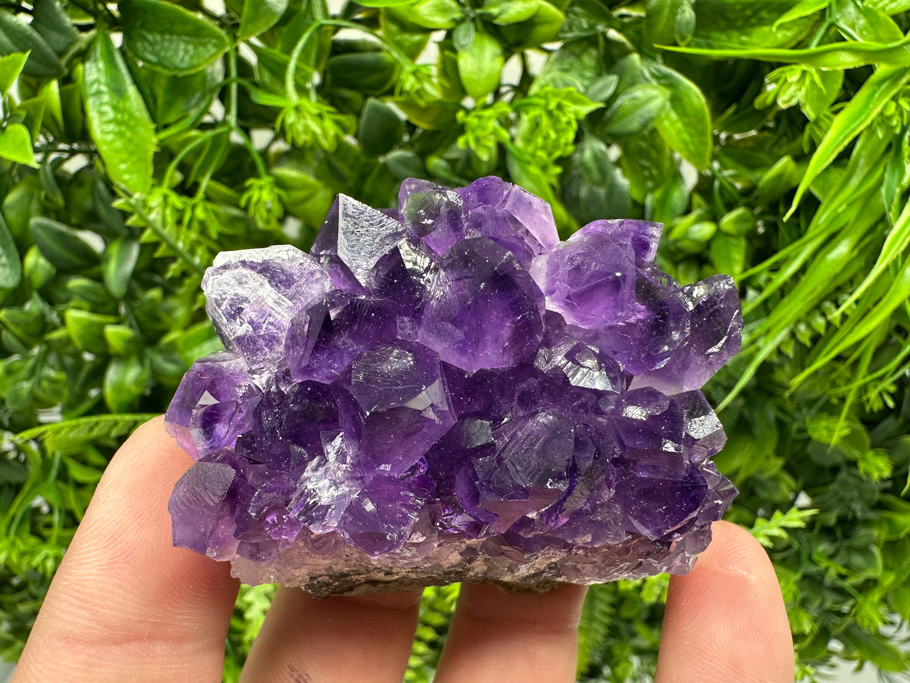 Uruguay Amethyst Cluster: Natural Purple Quartz Crystal, Home Decor