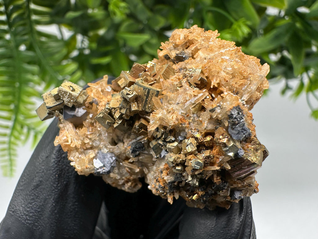Quartz with Pyrite,Galena,iron oxide Specimen: Borieva Mine Crystal Decor