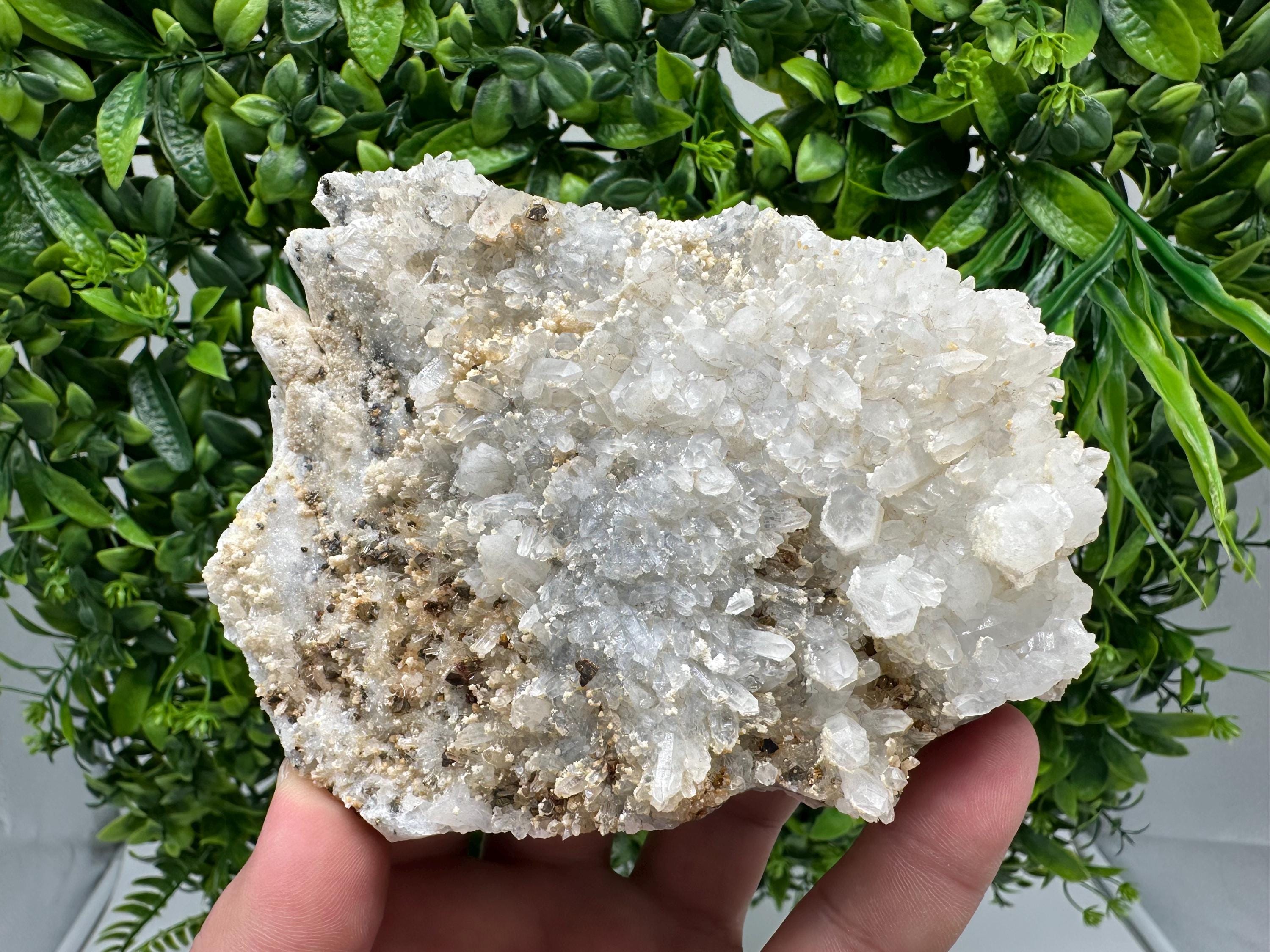 Quartz Calcite Chalcopyrite Specimen: Krushev Dol Mine, Bulgaria