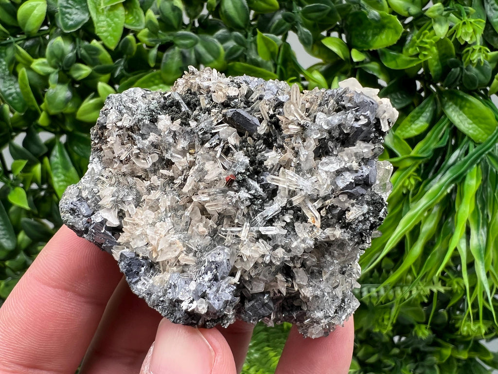 Galena Chalcopyrite on Calcite and Quartz, Bulgaria Mineral Specimen