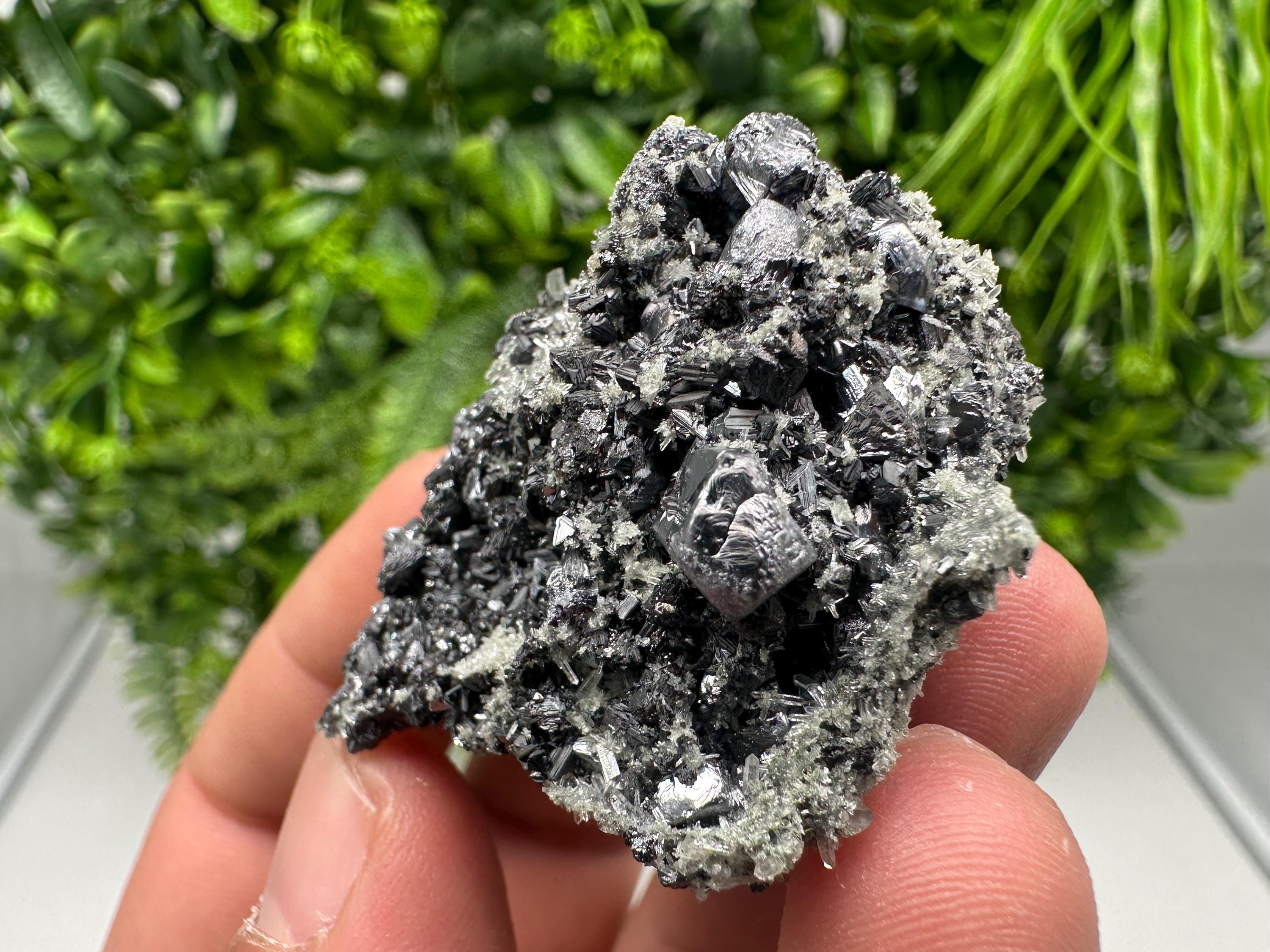 Collected Skeletal GALENA,Sphalerite,Quartz,Calcite from Krushev dol mine,Madan,Bulgaria,natural,collectible mineral specimen home decor