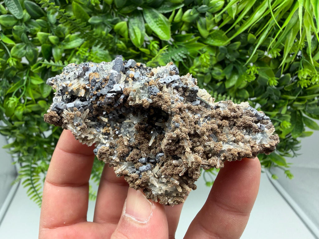 Stunning Galena,Sphalerite on Quartz whit Siderite from 9 th September mine,Madan,Bulgaria,Natural,collectible mineral specimen,home decor