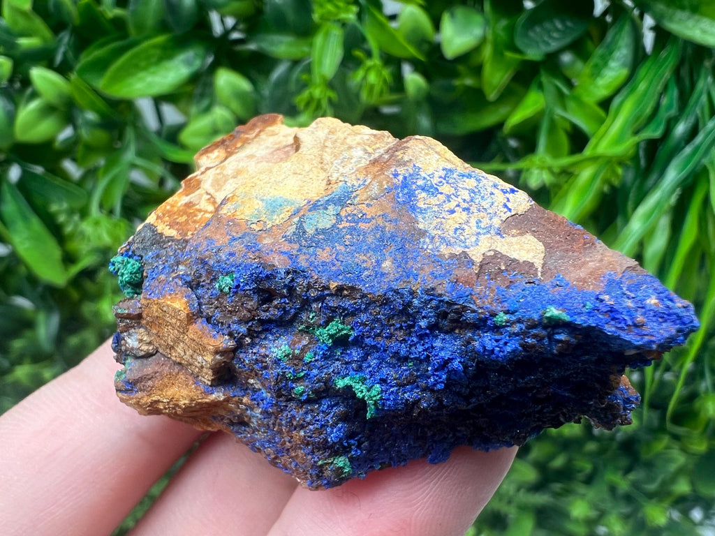 Moroccan Azurite and Malachite Mineral Specimen, Rare Crystal