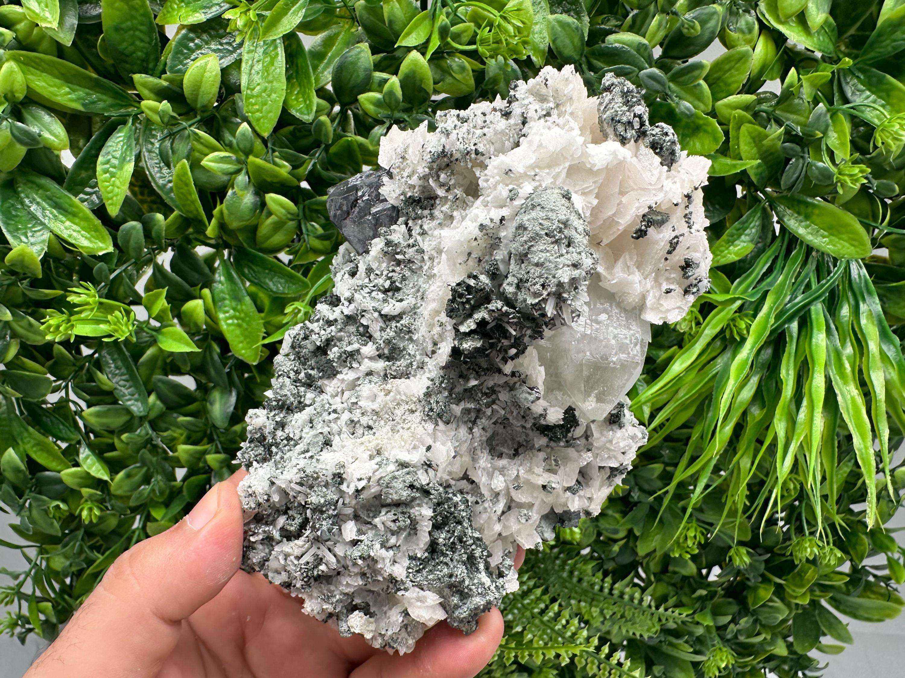 Galena Sphalerite Calcite on Quartz, Borieva Mine Bulgaria
