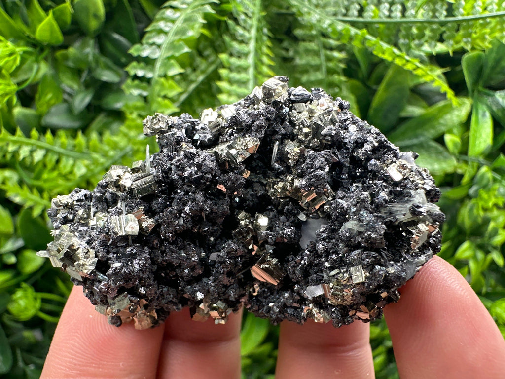 Golden Pyrite with Sphalerite, Bulgaria Mineral Specimen