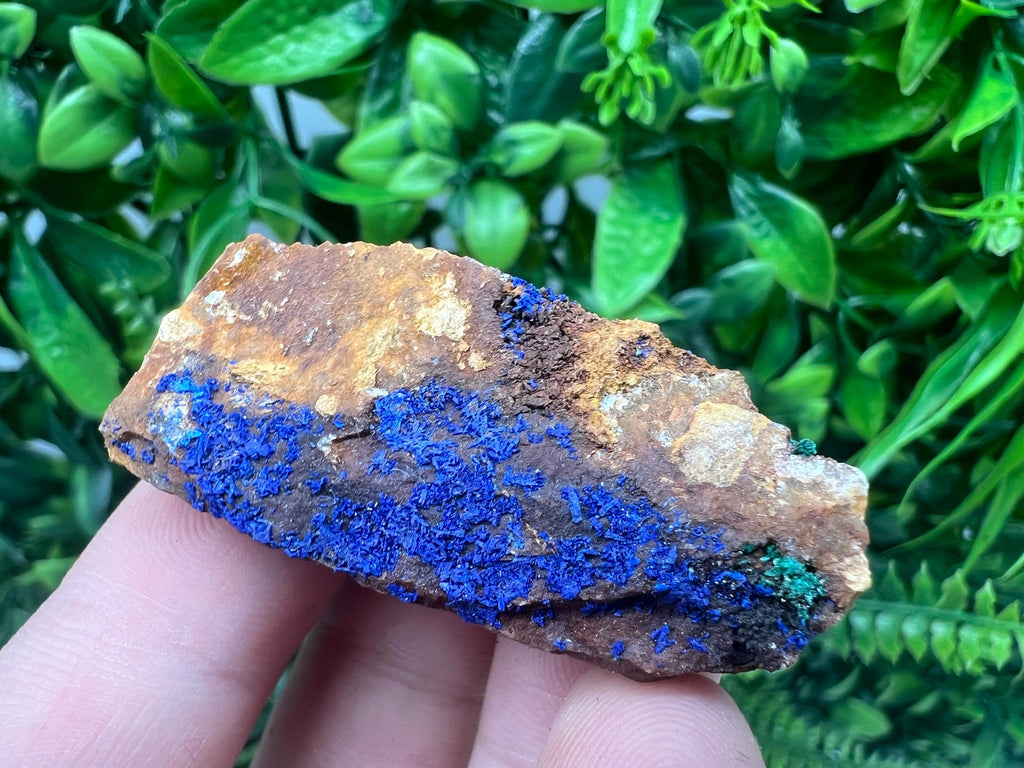 Azurite Malachite Mineral Specimen: Moroccan Blue-Green Crystal, Home Decor