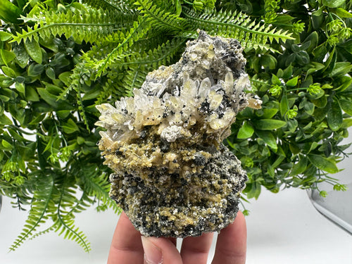 Chlorite Epidote Quartz Specimen: Borieva Mine, Bulgaria
