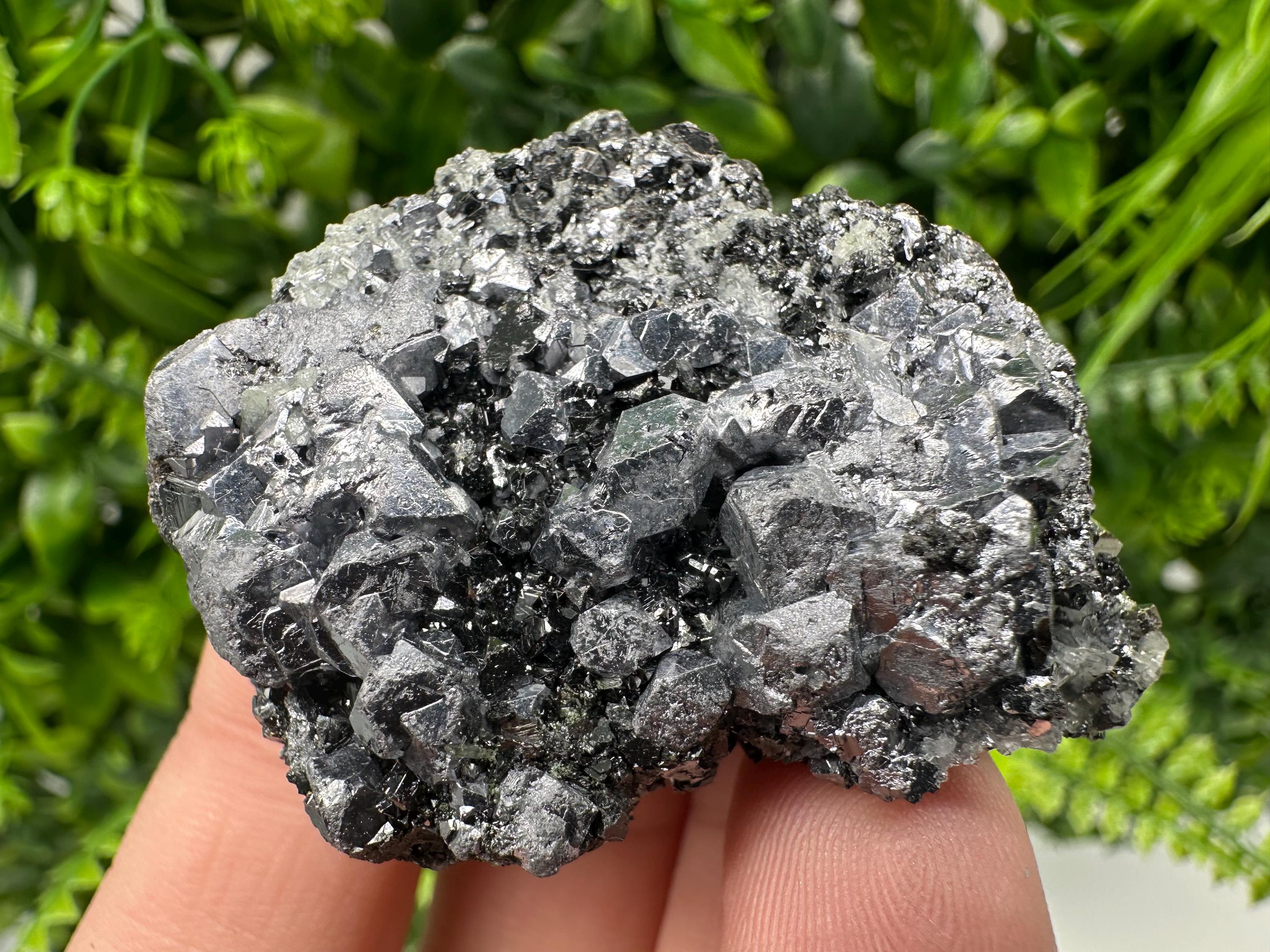 Shiny Galena Cluster, Borieva Mine, Bulgaria: Natural Mineral Decor