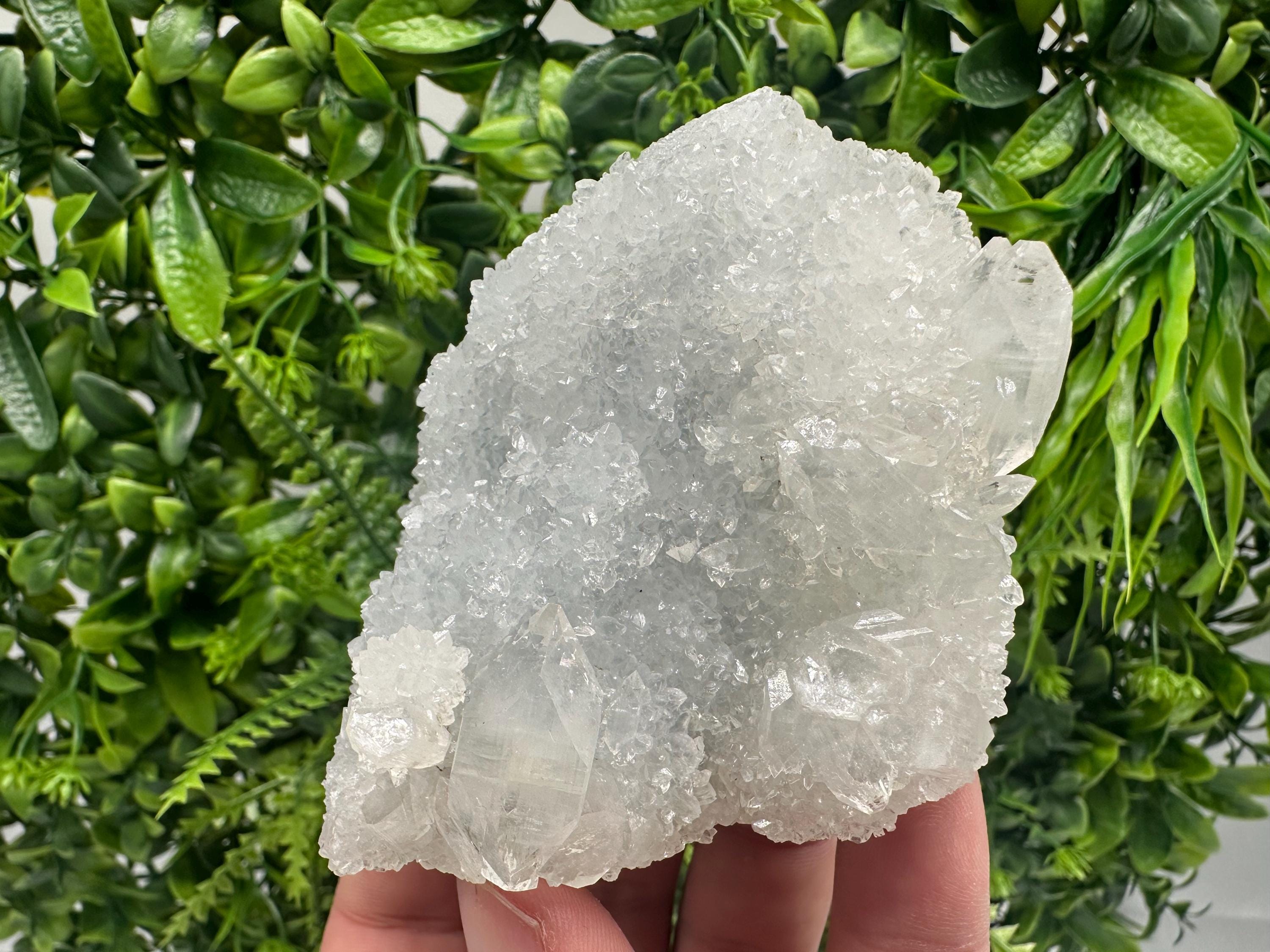 STUNNING Transparent Apophyllite on Chalcedony,natural, collection minerals specimen,India Minerals,Crystal, Stone Mineral Specimens India