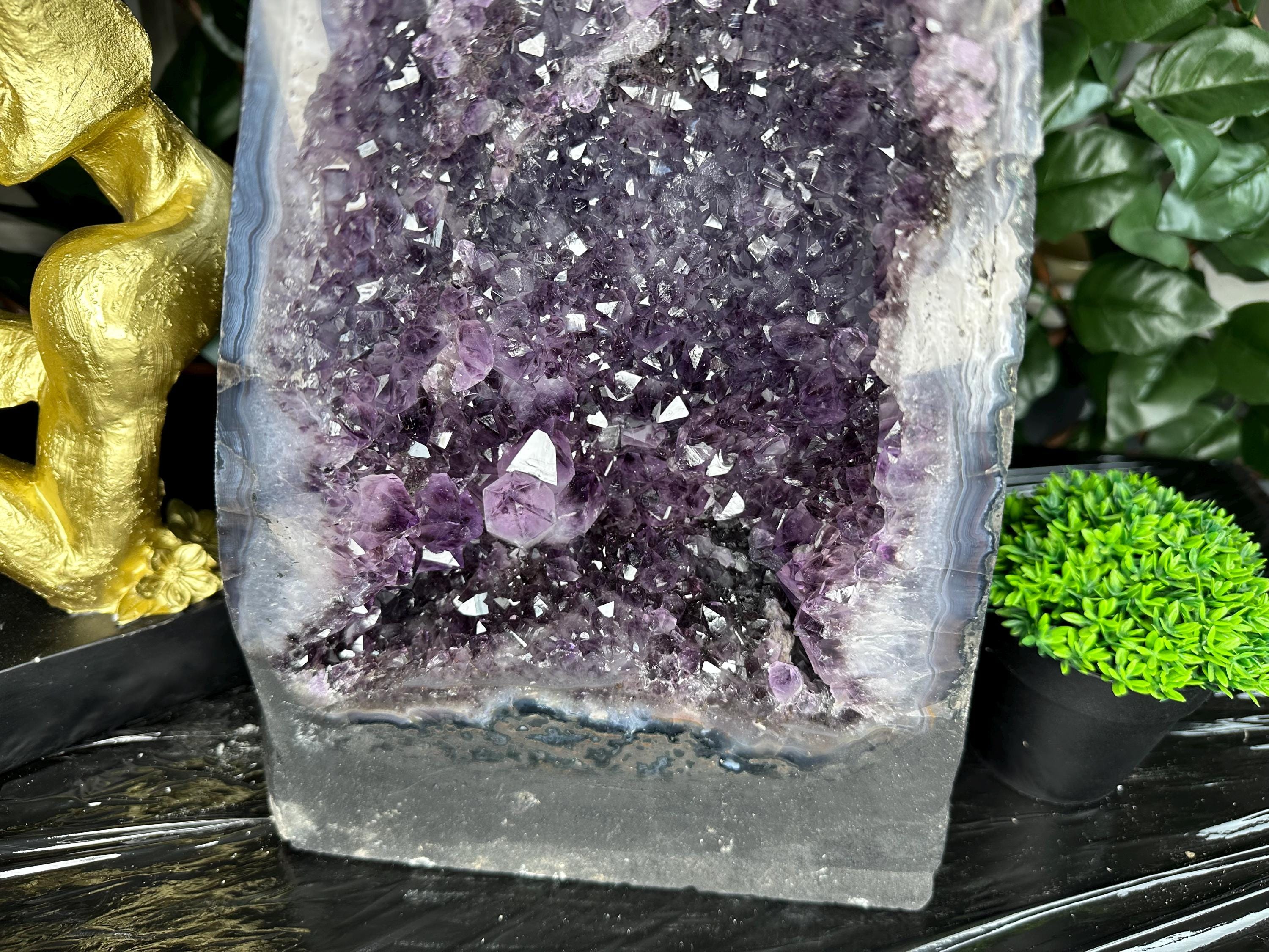 Large Amethyst Geode, Brazil Mineral Specimen, Purple Quartz